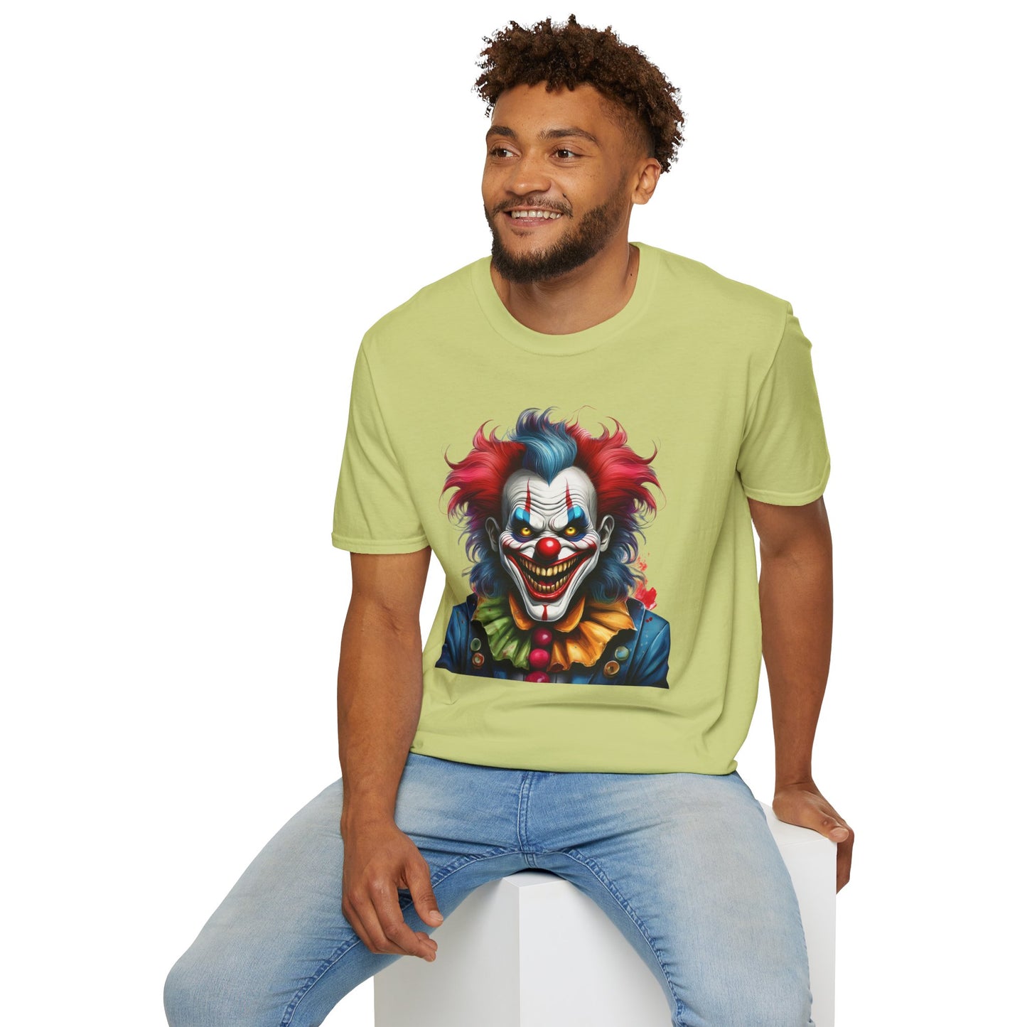 Clown Shirt, T Shirt with Clown, Funny Man Shirt, Tee Shirt with Funny Man, Circus Shirt, Shirt with Circus, Scary Man Shirt, Shirt with Scary Man