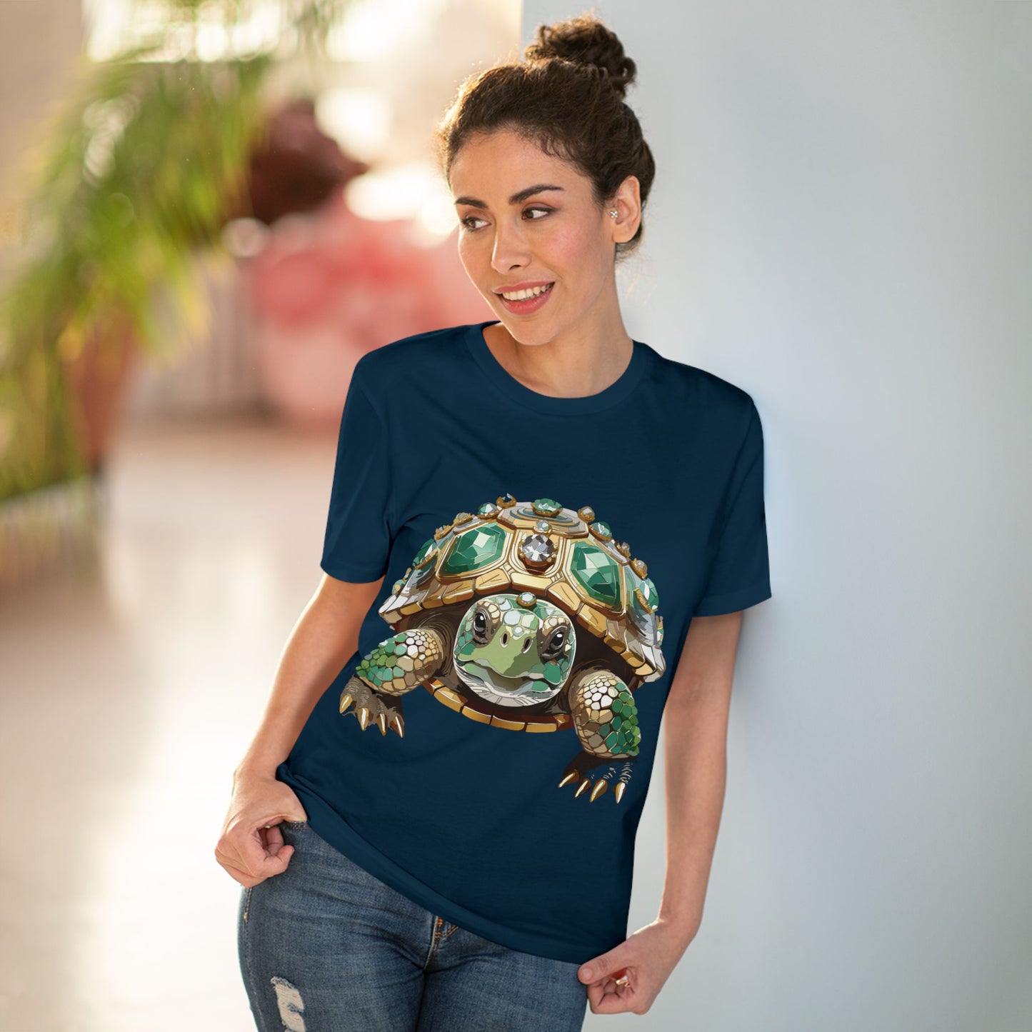 Organic T-shirt with Animals - Turtle