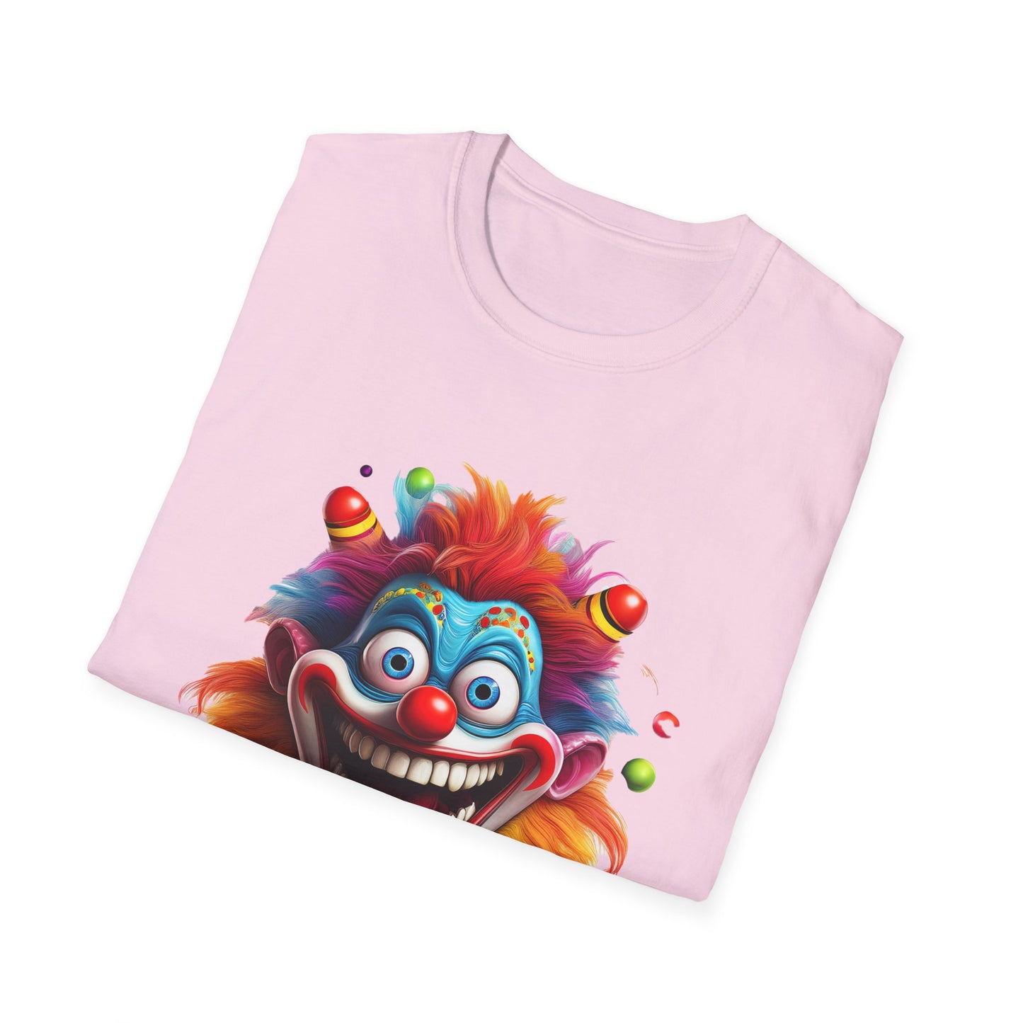 Clown Shirt, T Shirt with Clown, Funny Man Shirt, Tee Shirt with Funny Man, Circus Shirt, Shirt with Circus, Scary Man Shirt, Shirt with Scary Man