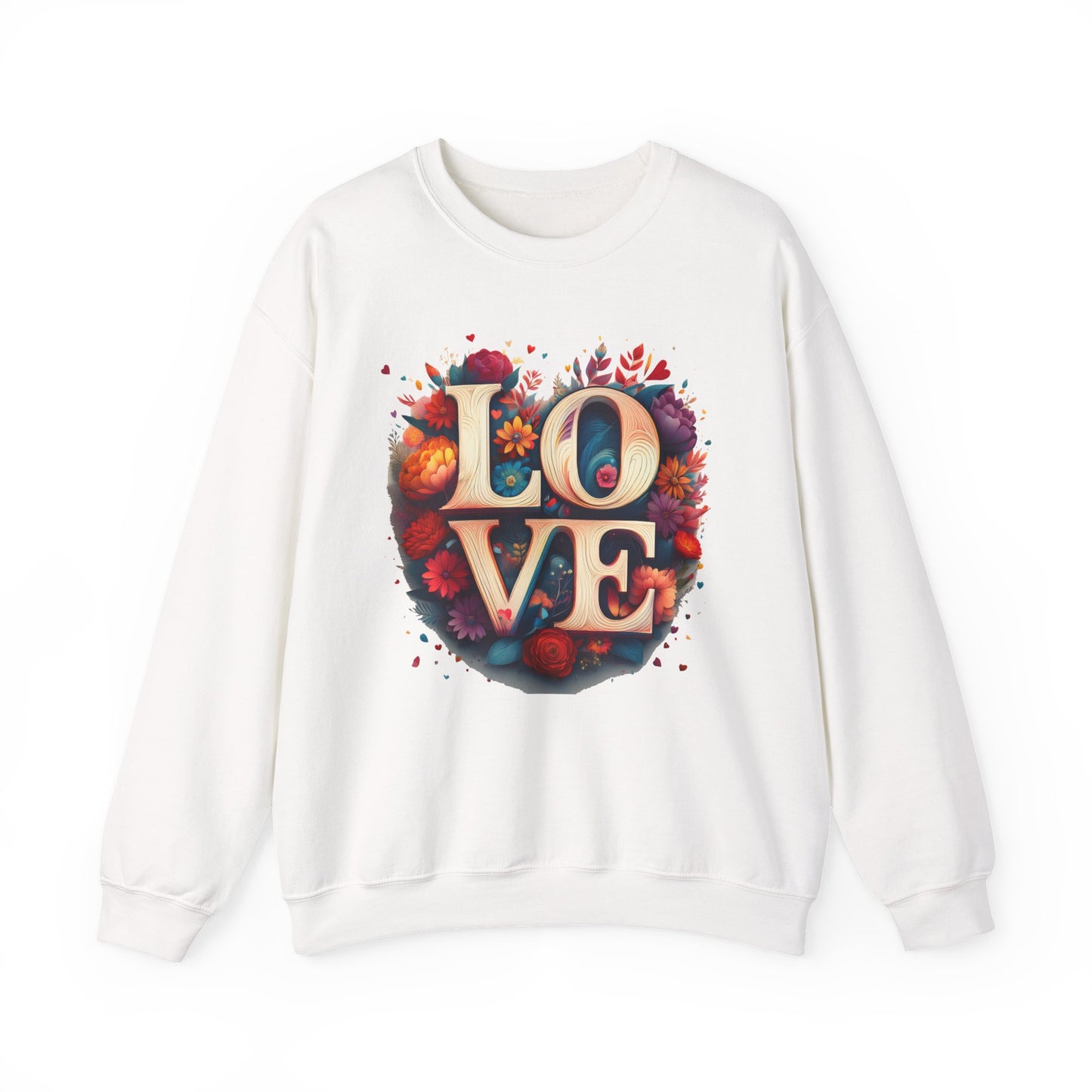 Floral Love Sweatshirt, Valentine's Day Sweatshirt, Love Flower Sweatshirt