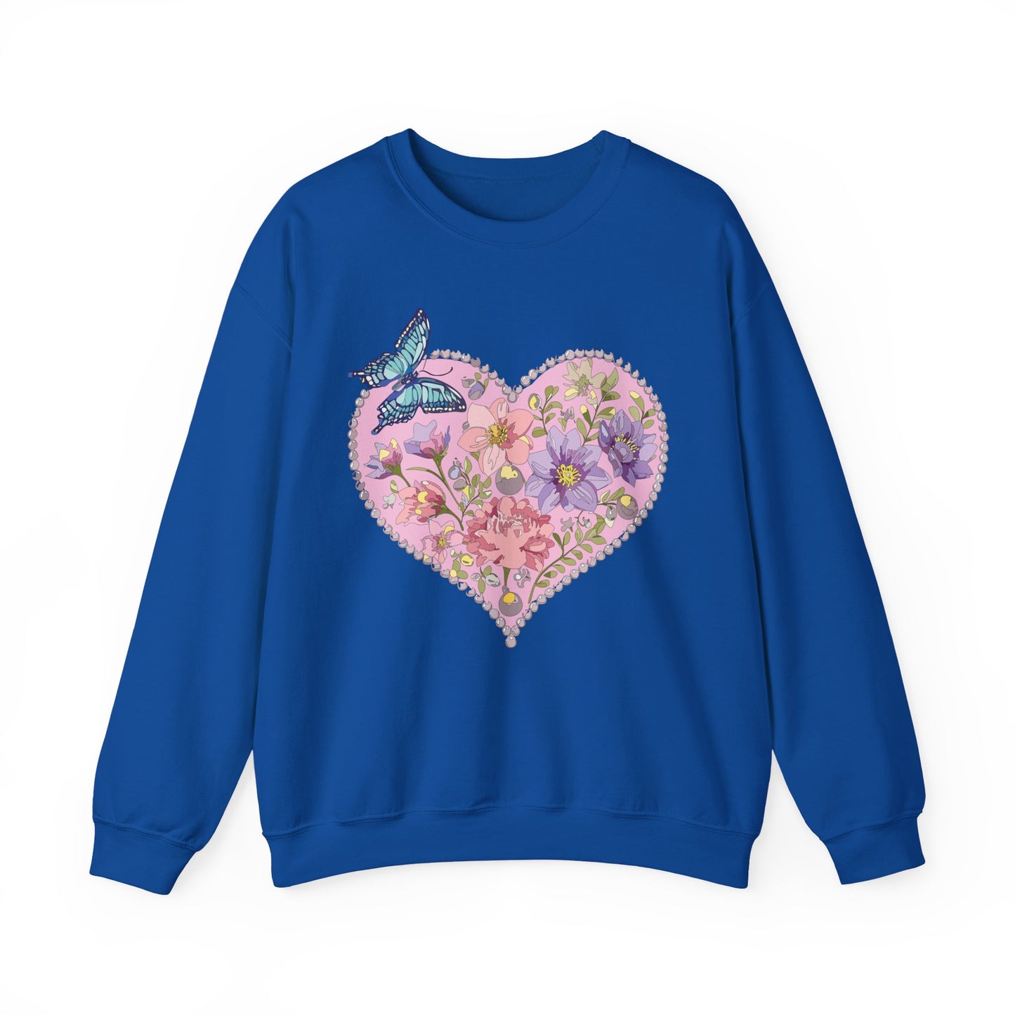 Floral Heart Sweatshirt, Floral Love Sweatshirt, Valentine's Day Sweatshirt, Heart Floral Sweatshirt
