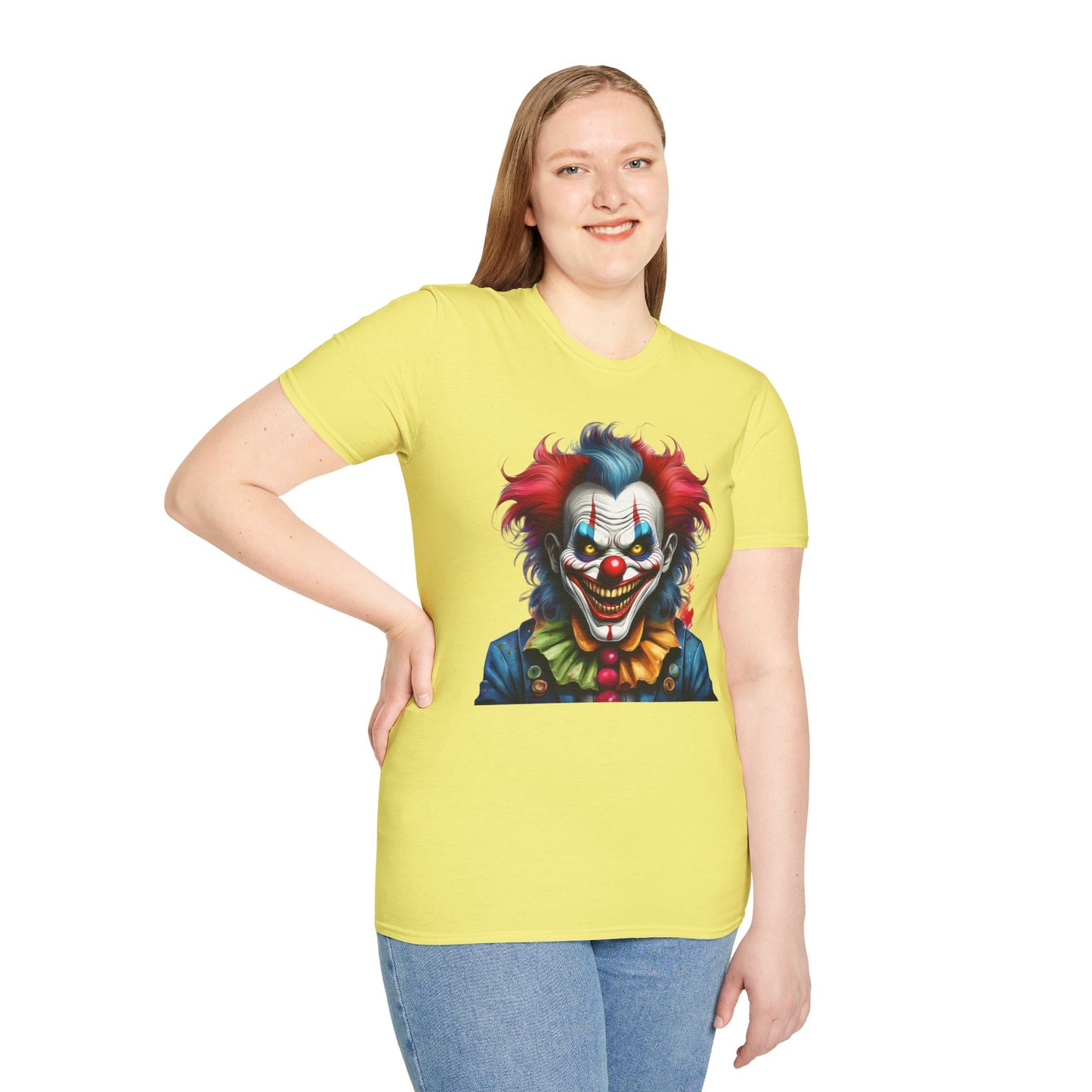 Clown Shirt, T Shirt with Clown, Funny Man Shirt, Tee Shirt with Funny Man, Circus Shirt, Shirt with Circus, Scary Man Shirt, Shirt with Scary Man