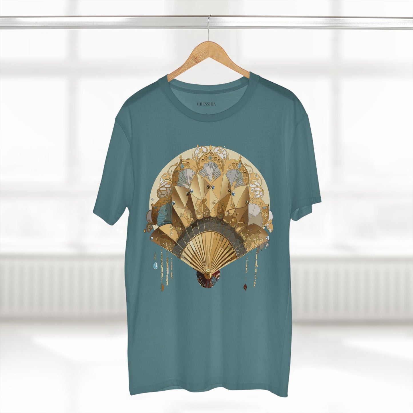 Fan shirt, Shirt with Fan, Tee Shirt with Antique Fan