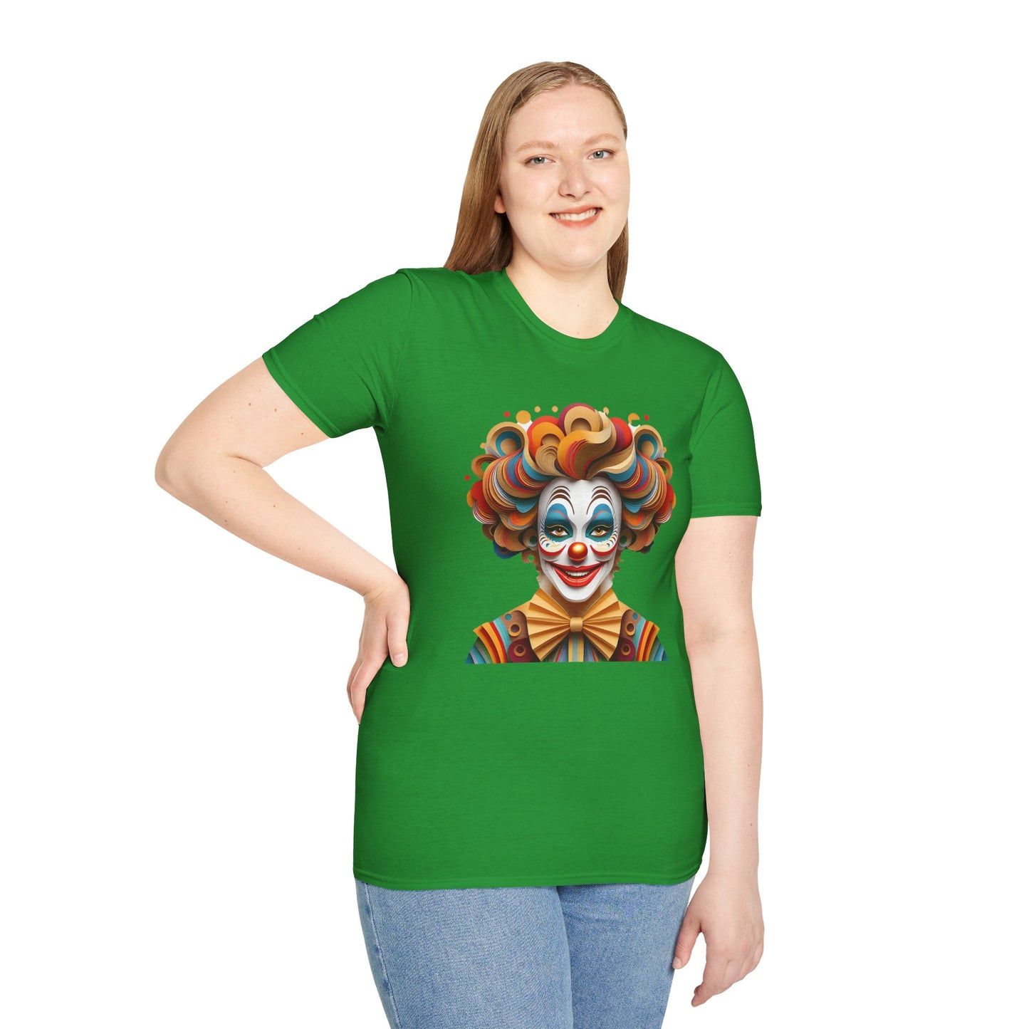 Clown Shirt, T Shirt with Clown, Funny Man Shirt, Tee Shirt with Funny Man, Circus Shirt, Shirt with Circus, Scary Man Shirt, Shirt with Scary Man