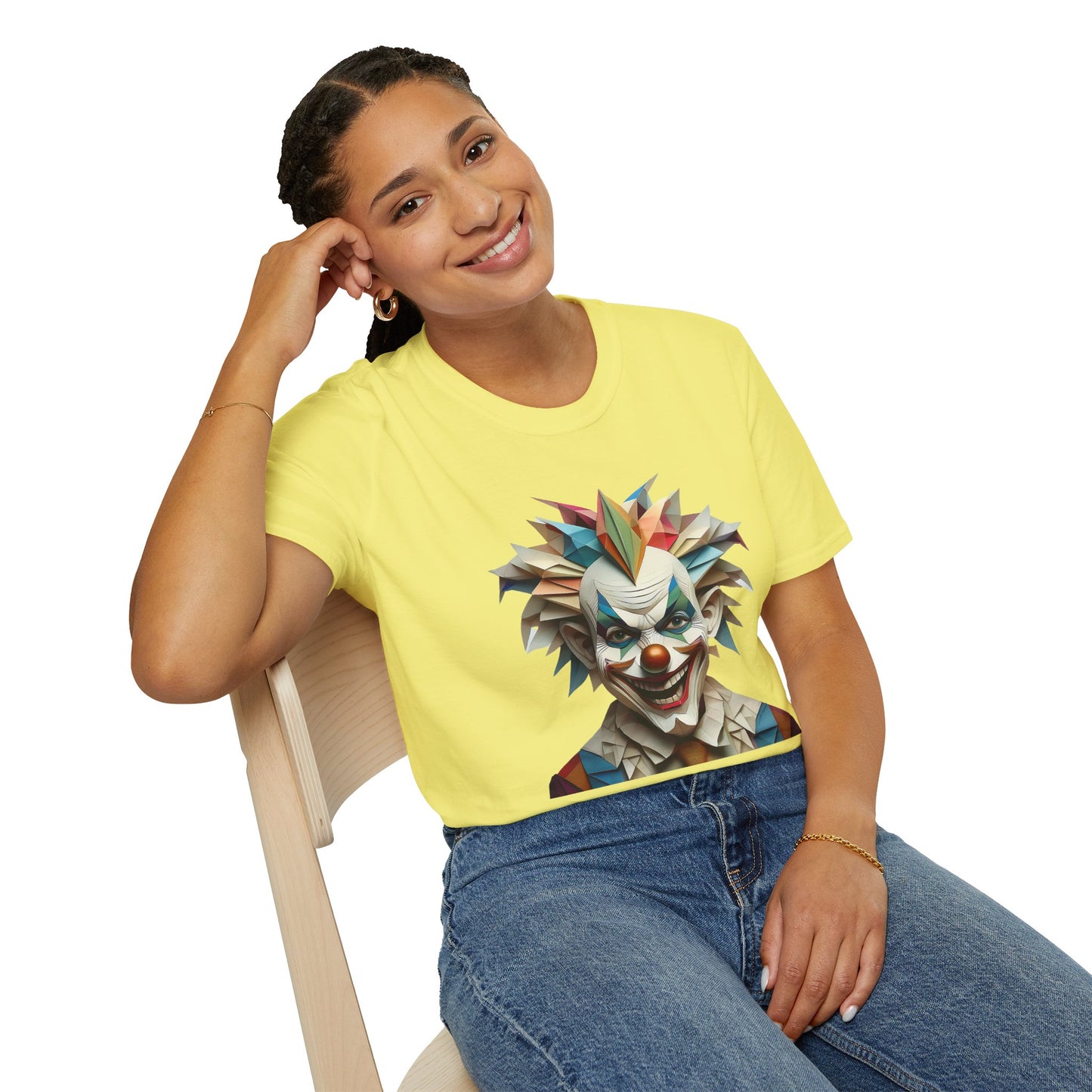 Clown Shirt, T Shirt with Clown, Funny Man Shirt, Tee Shirt with Funny Man, Circus Shirt, Shirt with Circus, Scary Man Shirt, Shirt with Scary Man