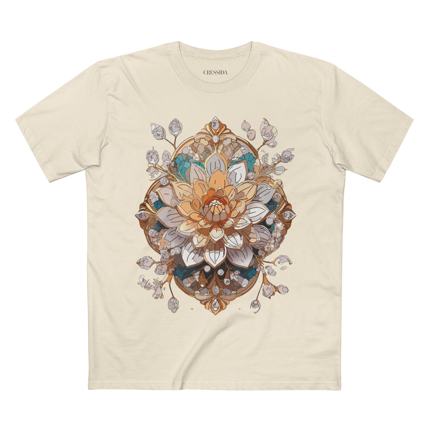 Floral Shirt, Shirt with Flower, Tee Shirt with Antique Flower