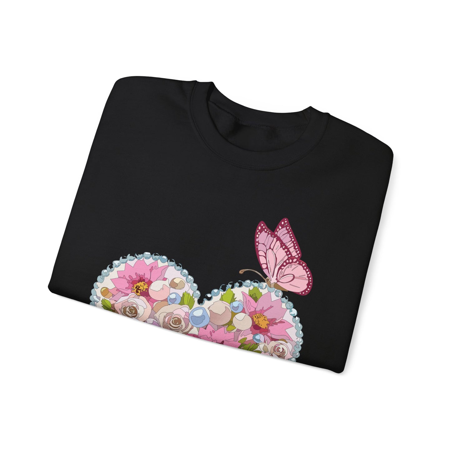 Floral Heart Sweatshirt, Floral Love Sweatshirt, Valentine's Day Sweatshirt, Heart Floral Sweatshirt