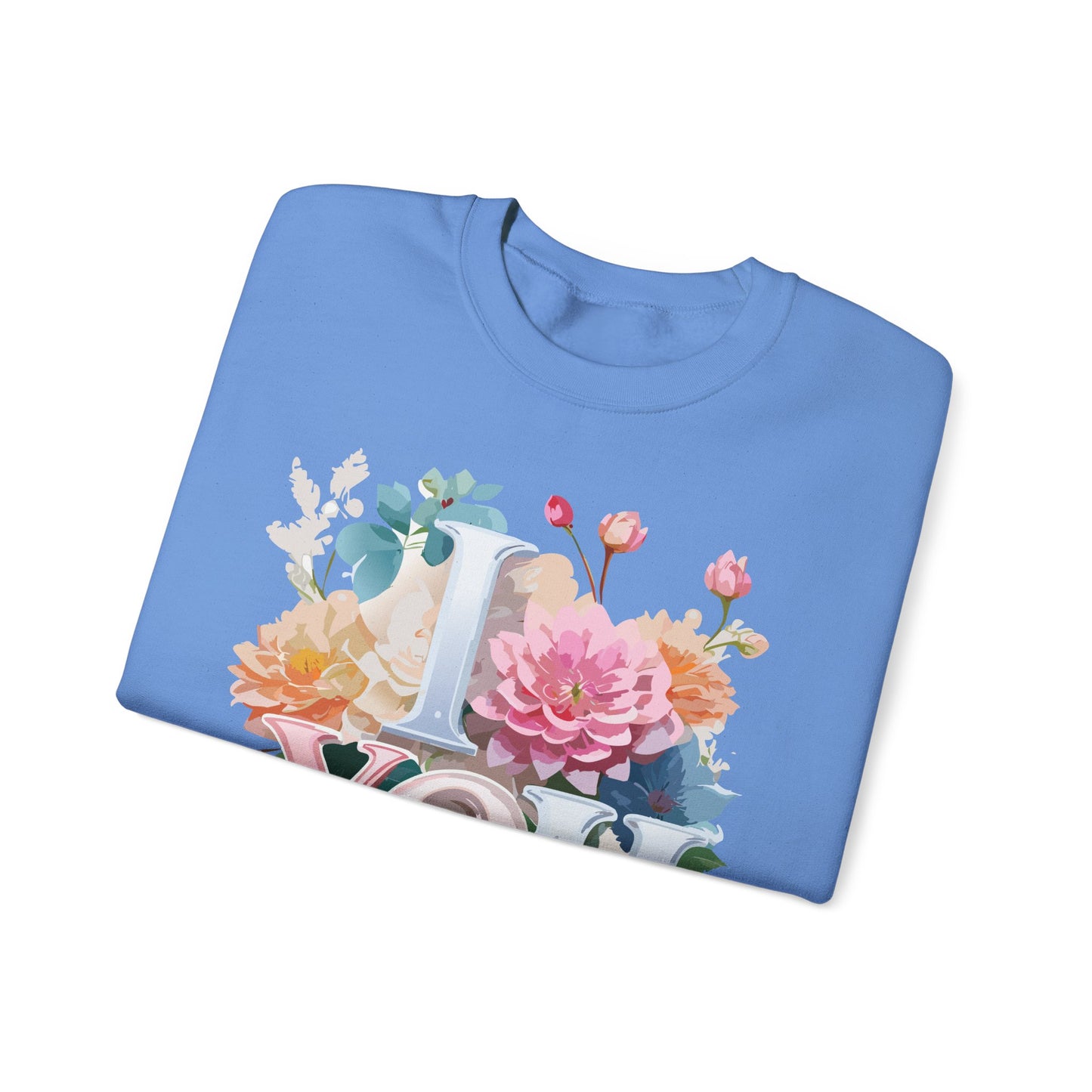 Floral Love Sweatshirt, Valentine's Day Sweatshirt, Love Flower Sweatshirt