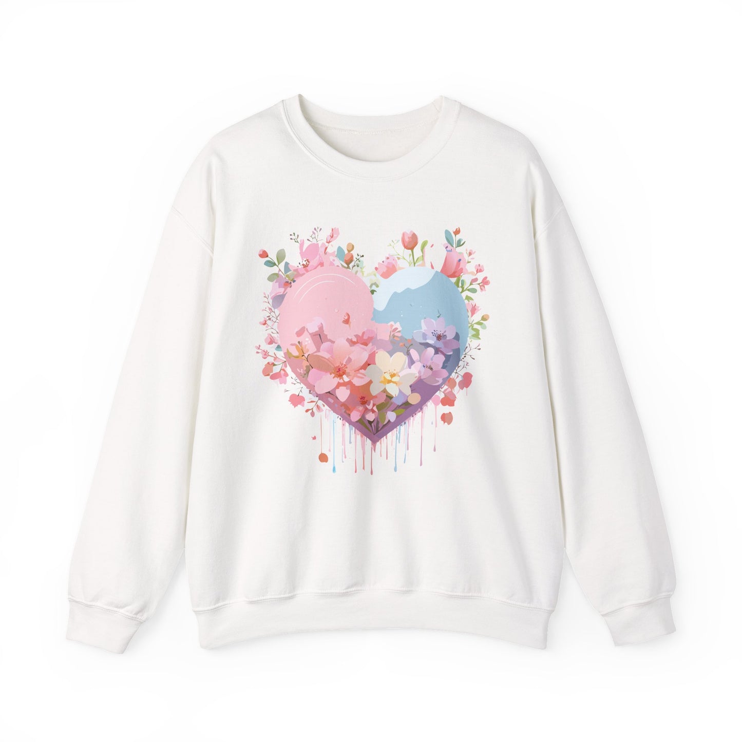 Floral Heart Sweatshirt, Floral Love Sweatshirt, Valentine's Day Sweatshirt, Heart Floral Sweatshirt