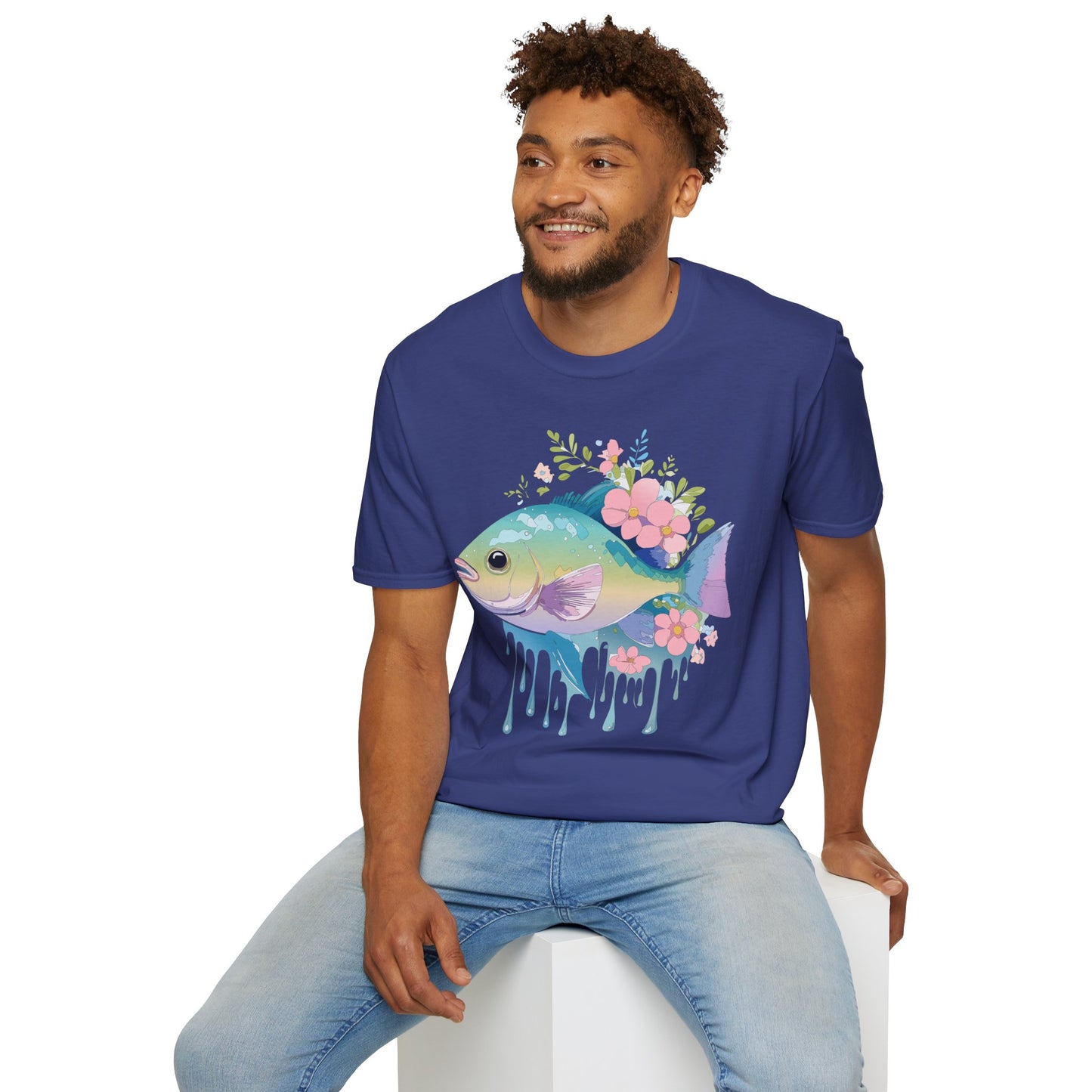 Fish Art Design Shirt, T Shirt with Fish, Graphic Shirt, Tee Shirt with Graphic Design, Shirt with Fish Graphic Art