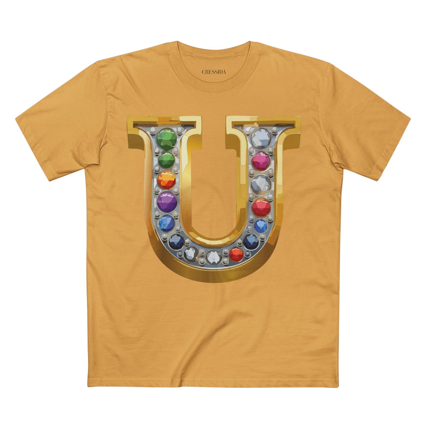 Letter Shirt, Shirt with Letters, Tee Shirt with Gold Letters