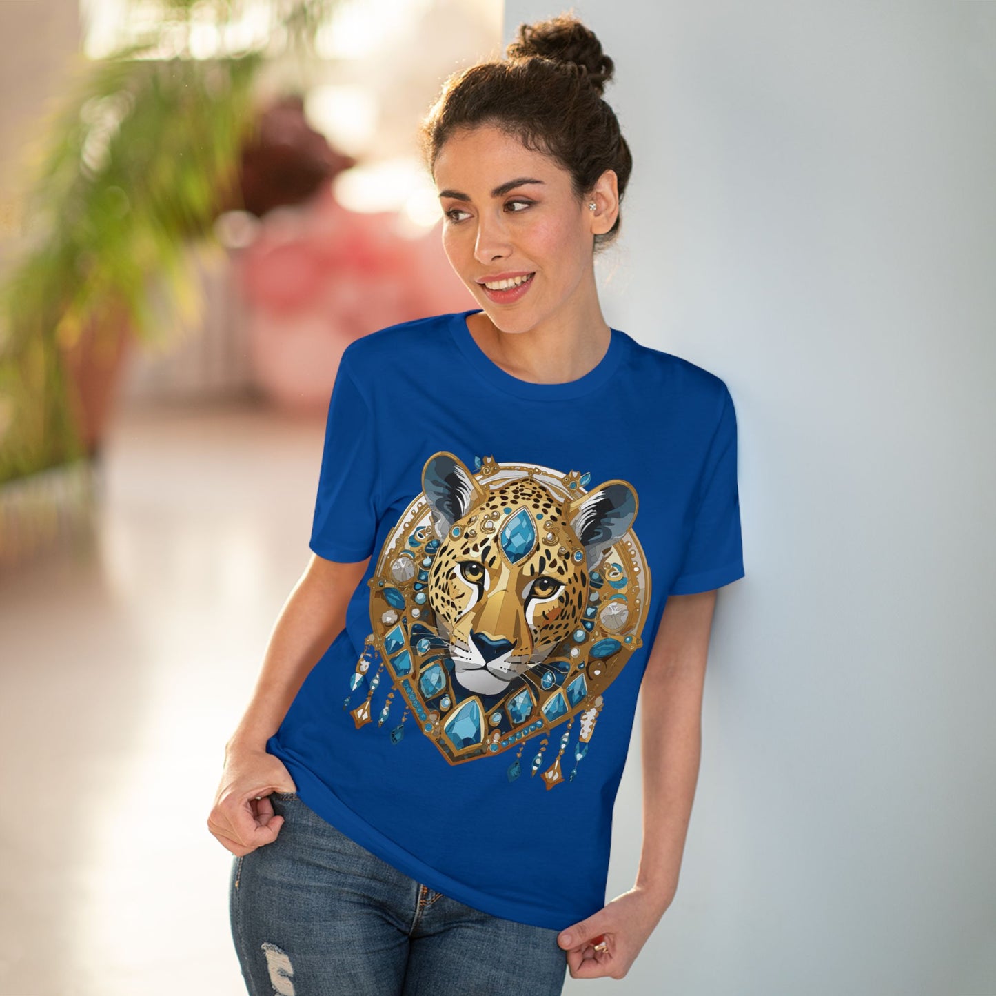 Organic T-shirt with Animals - Cheetah