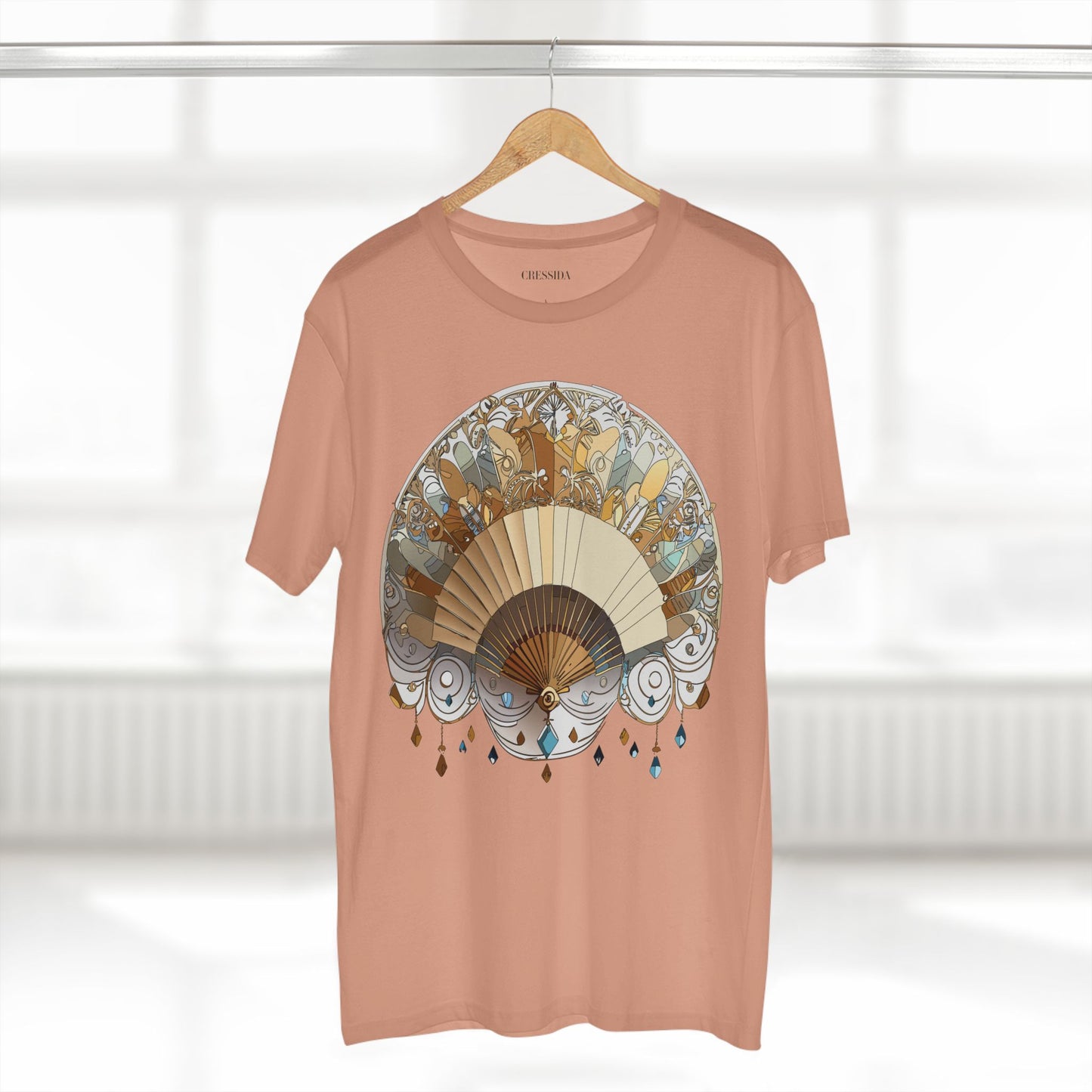 Fan shirt, Shirt with Fan, Tee Shirt with Antique Fan