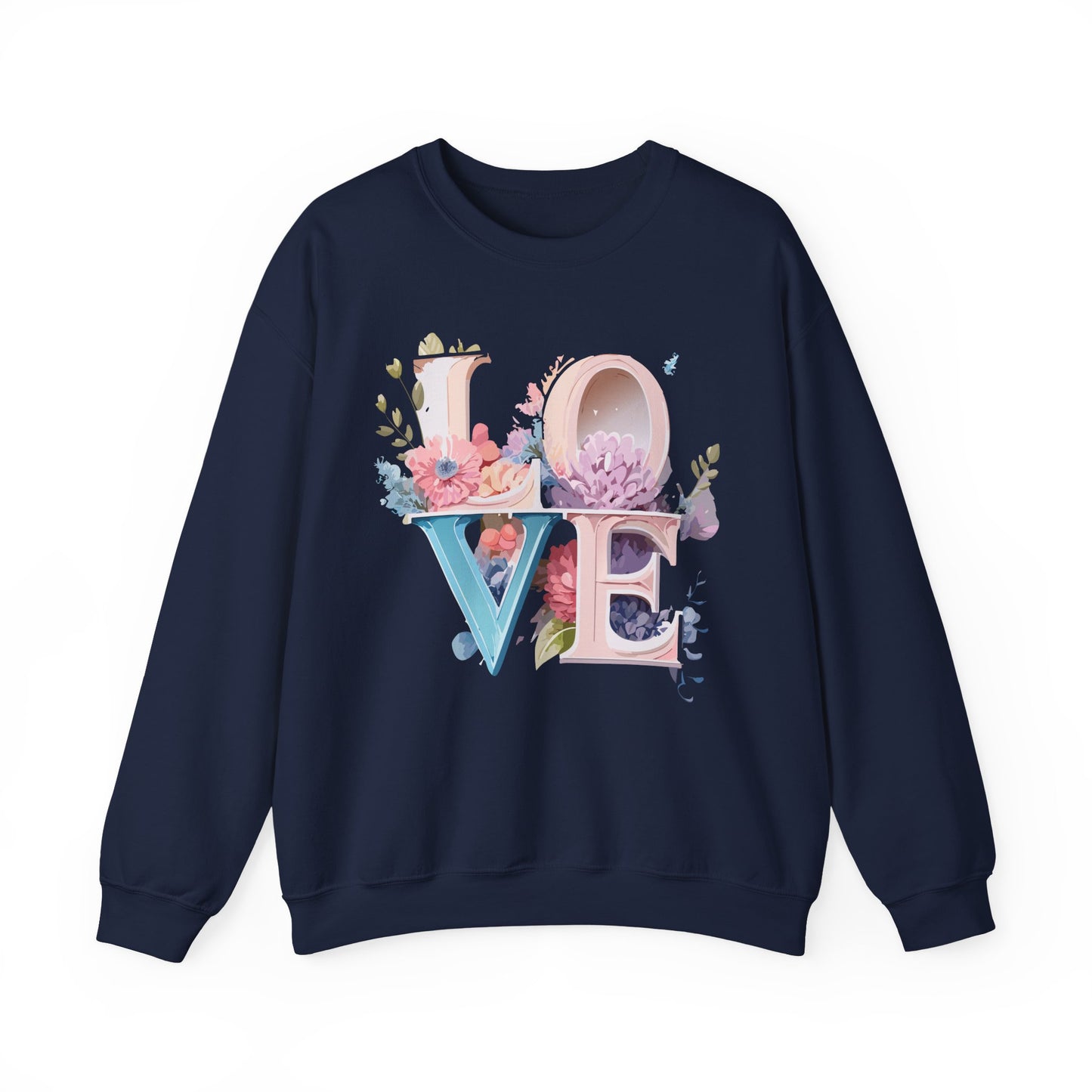 Floral Love Sweatshirt, Valentine's Day Sweatshirt, Love Flower Sweatshirt