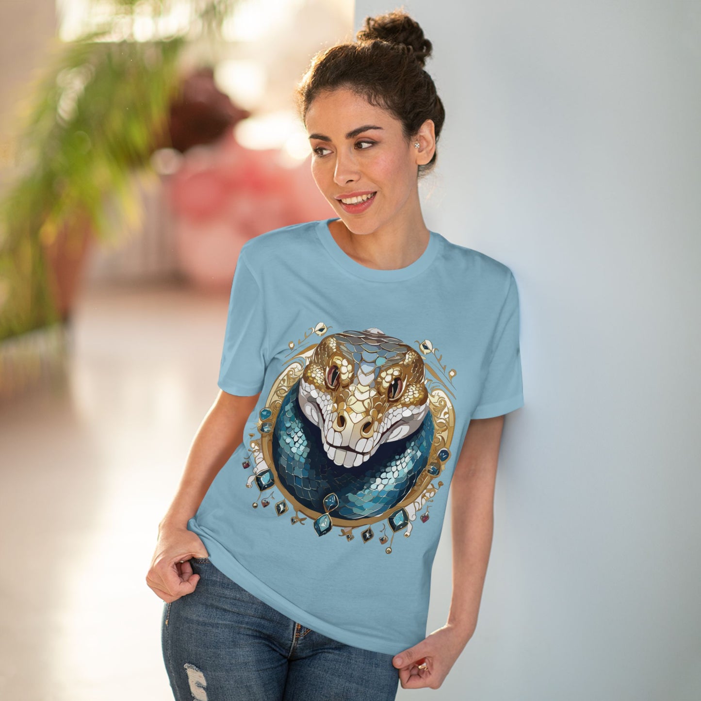 Organic T-shirt with Animals - Python