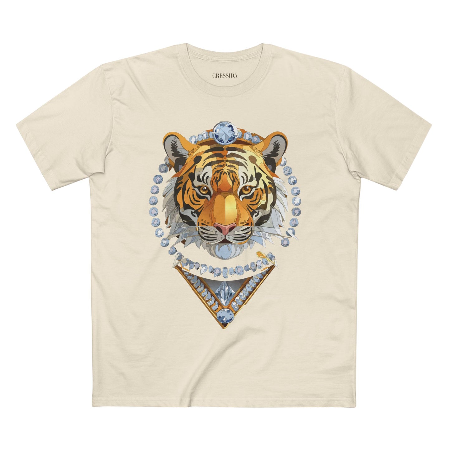 Unisex Premium Cotton Tee Shirt Featuring Antique Animal Medallion Art