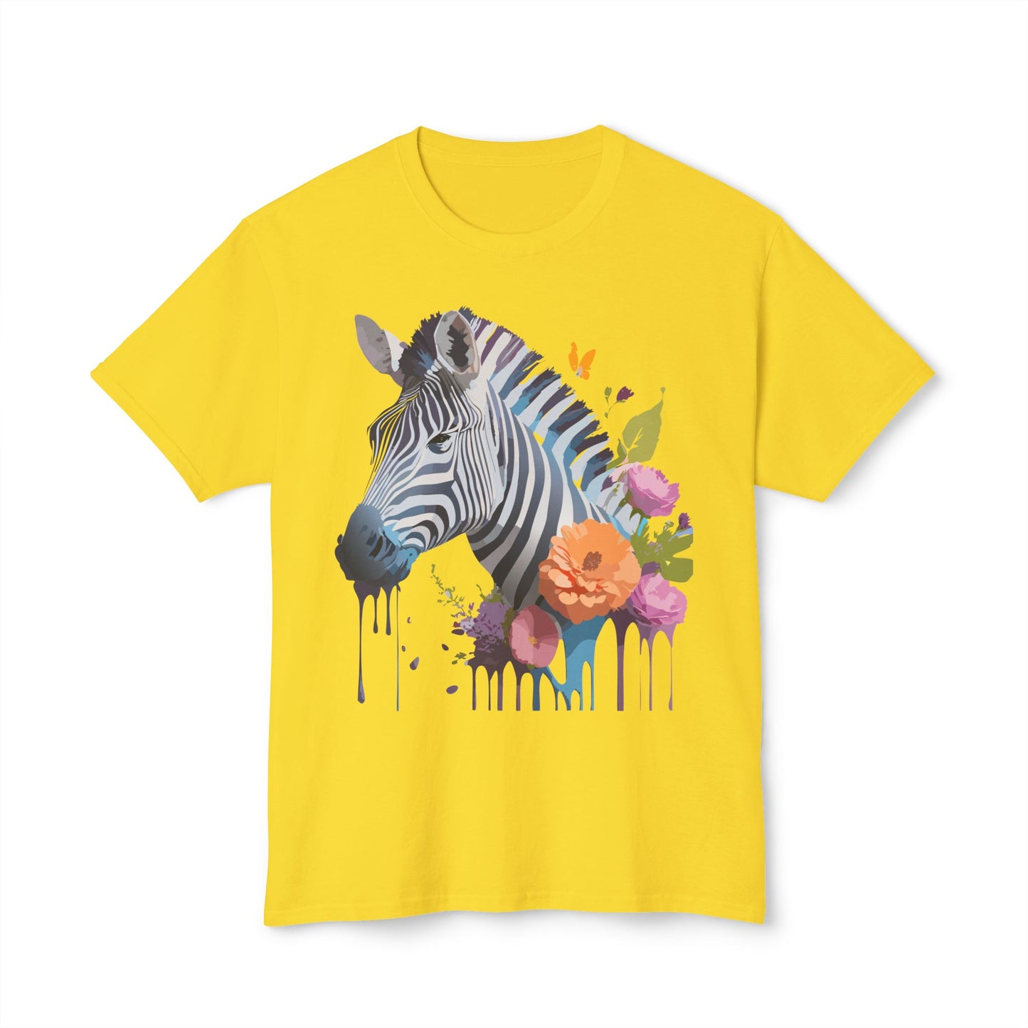 Zebra T-Shirt, Vintage Zebra Tee, Floral Tees, Zebra Art Design Shirt, Tee Shirt with Zebra 9