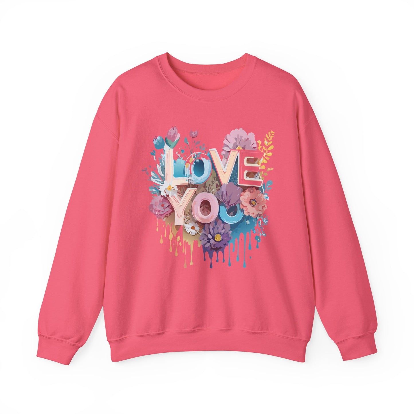 Floral Love Sweatshirt, Valentine's Day Sweatshirt, Love Flower Sweatshirt