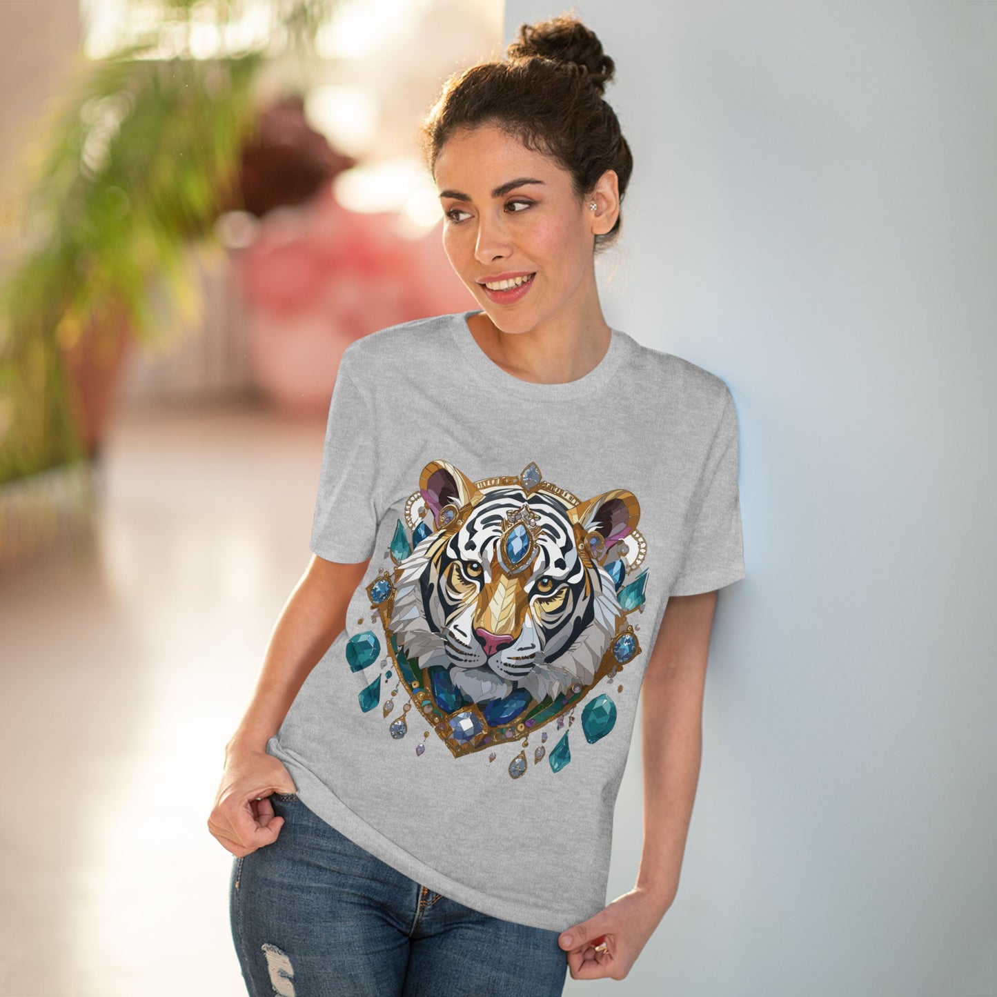 Organic T-shirt with Animals - Tiger