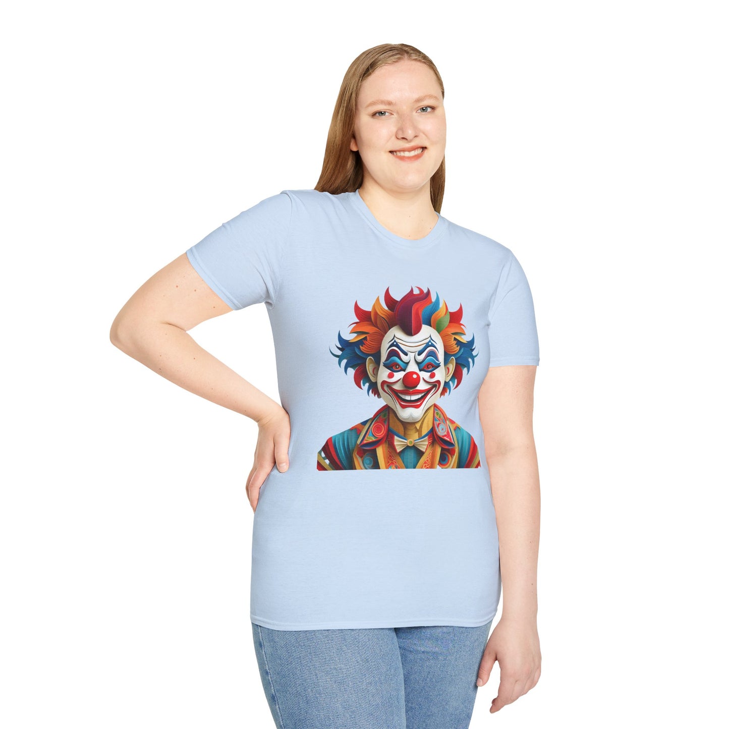 Clown Shirt, T Shirt with Clown, Funny Man Shirt, Tee Shirt with Funny Man, Circus Shirt, Shirt with Circus, Scary Man Shirt, Shirt with Scary Man