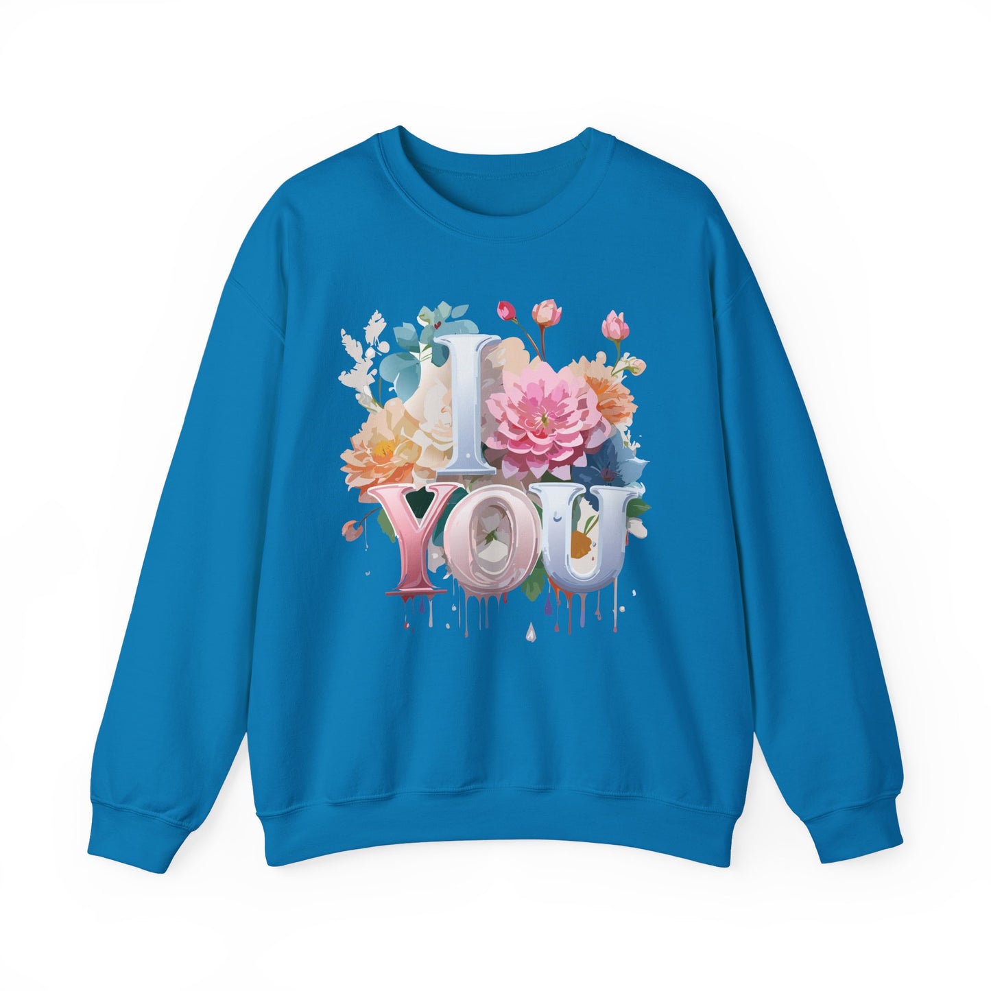 Floral Love Sweatshirt, Valentine's Day Sweatshirt, Love Flower Sweatshirt