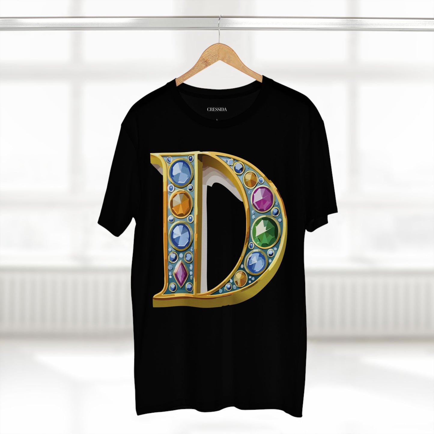 Letter Shirt, Shirt with Letters, Tee Shirt with Gold Letters