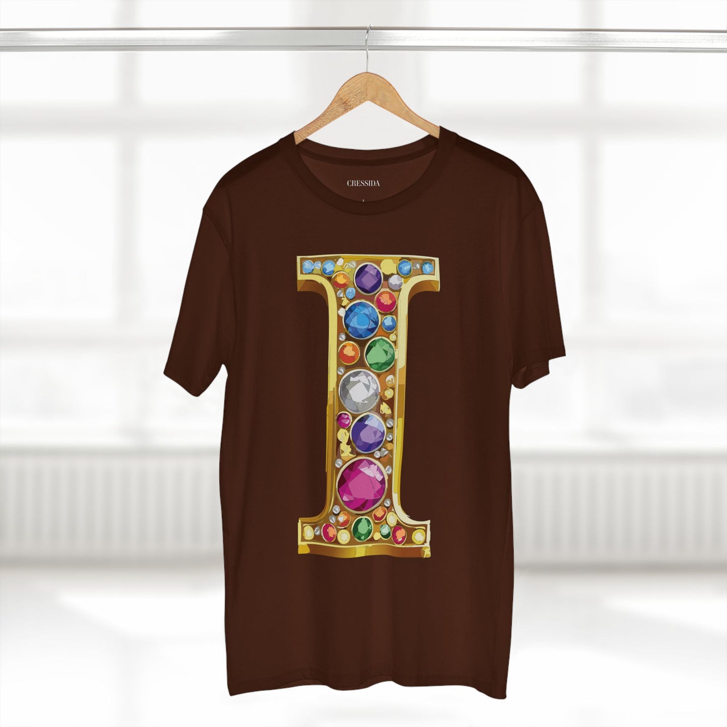 Letter Shirt, Shirt with Letters, Tee Shirt with Gold Letters