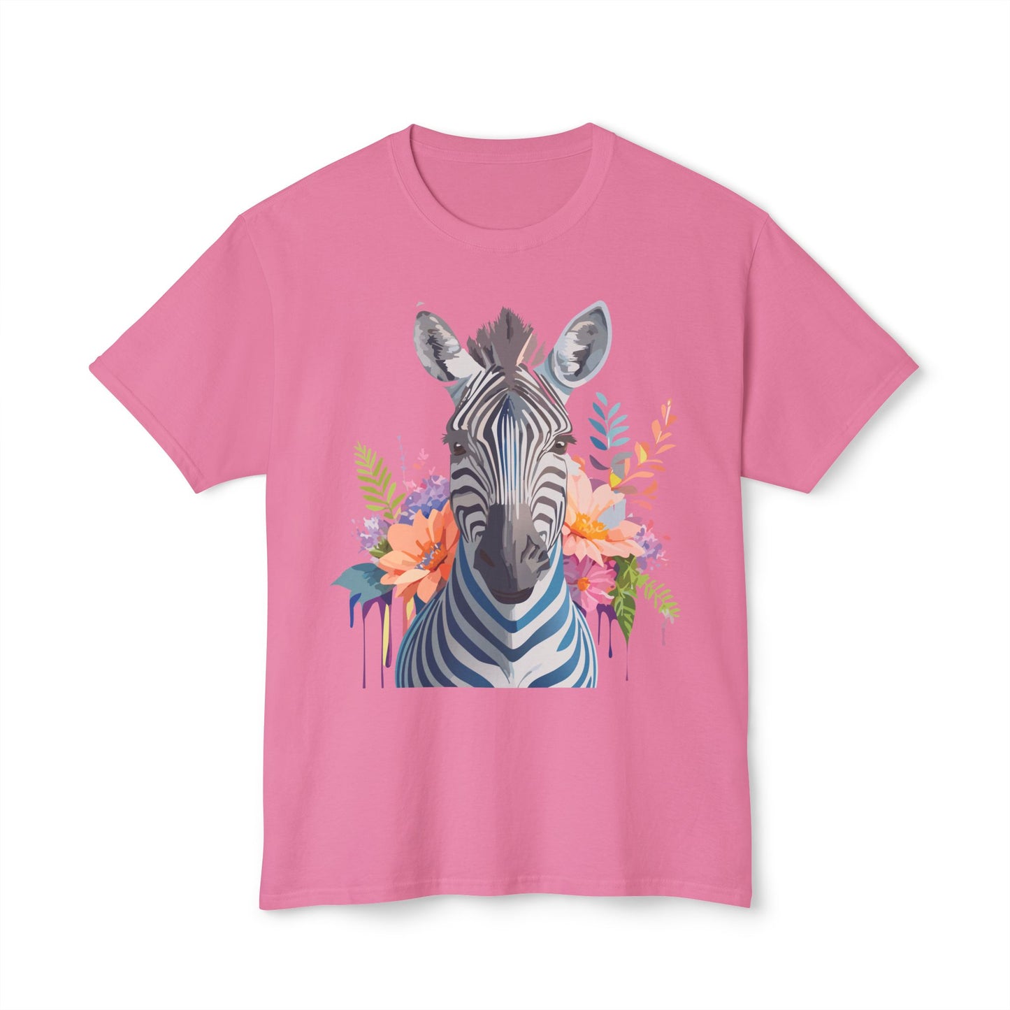Zebra T-Shirt, Vintage Zebra Tee, Floral Tees, Zebra Art Design Shirt, Tee Shirt with Zebra 5