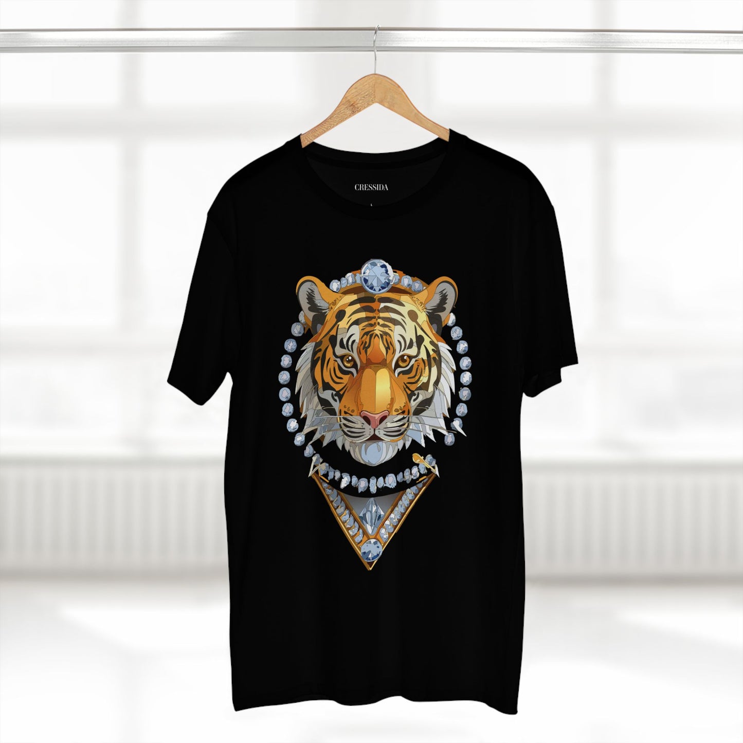 Unisex Premium Cotton Tee Shirt Featuring Antique Animal Medallion Art