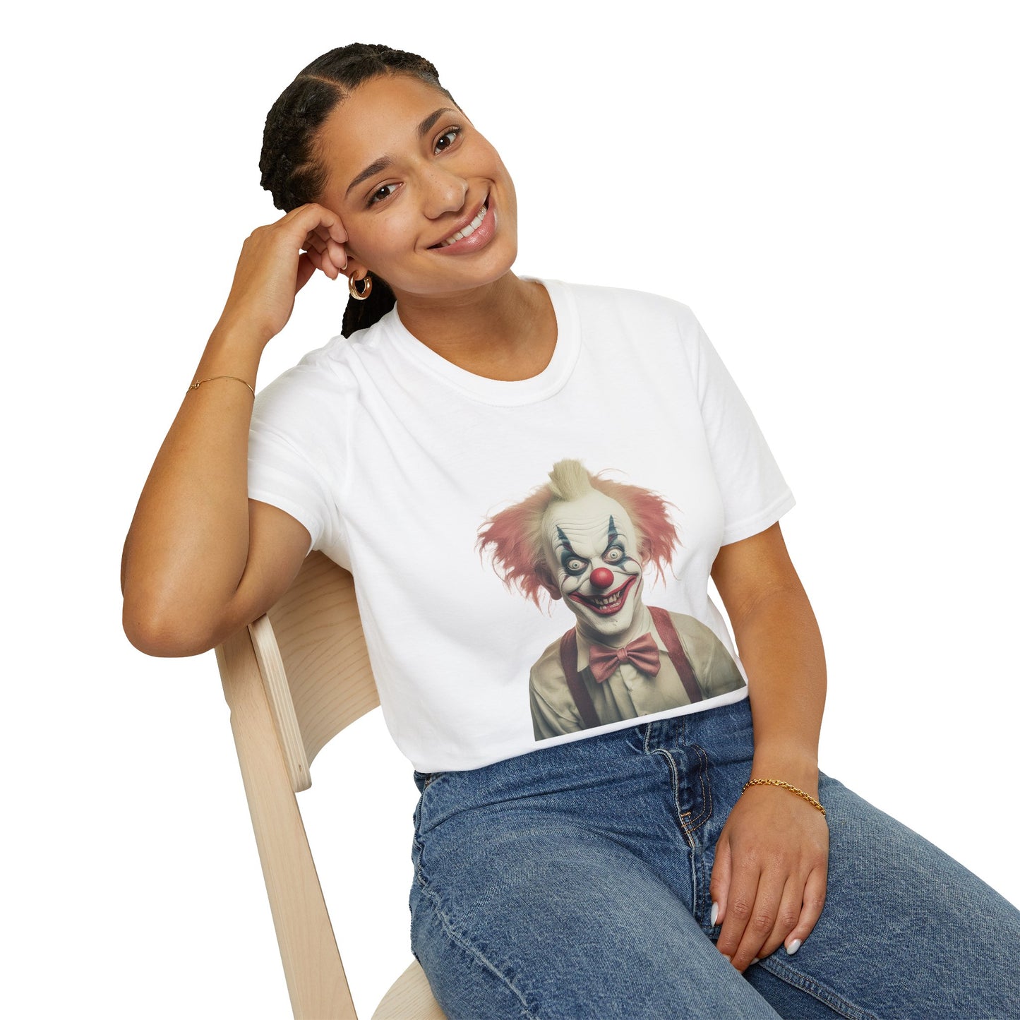 Clown Shirt, T Shirt with Clown, Funny Man Shirt, Tee Shirt with Funny Man, Circus Shirt, Shirt with Circus, Scary Man Shirt, Shirt with Scary Man