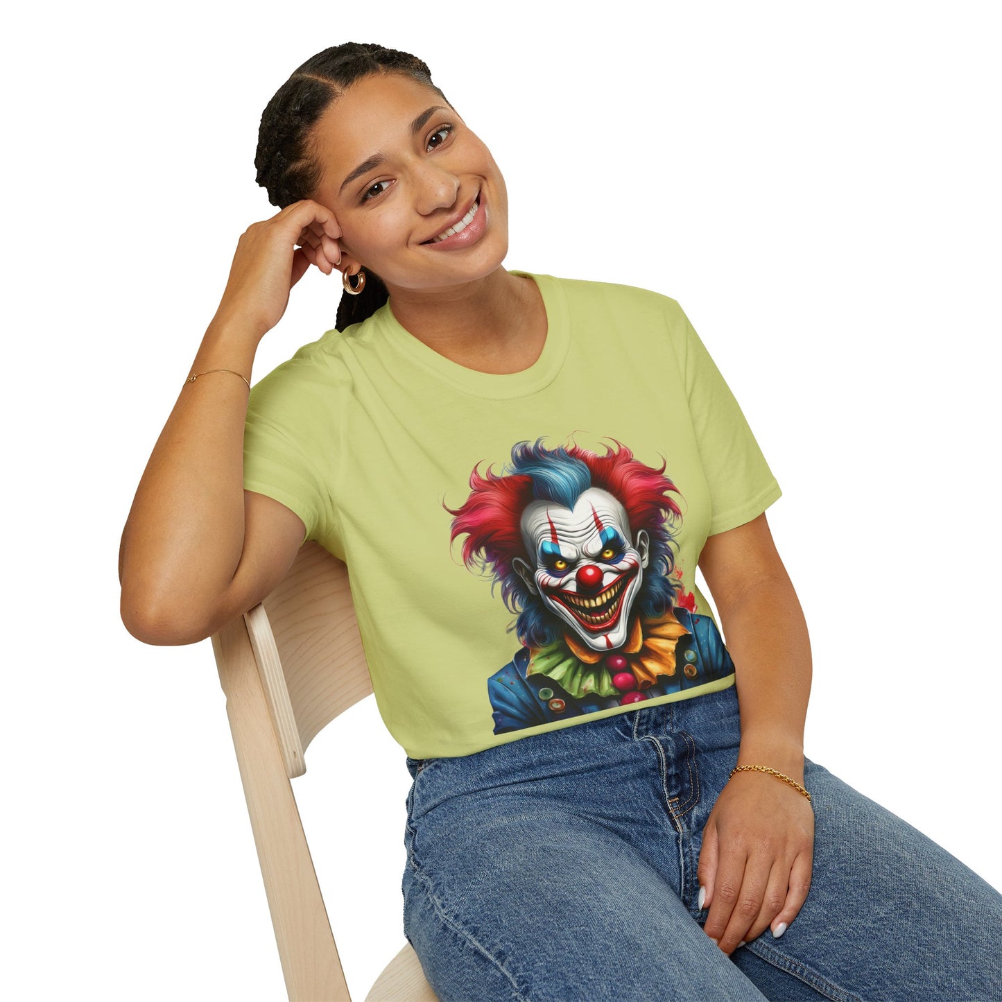 Clown Shirt, T Shirt with Clown, Funny Man Shirt, Tee Shirt with Funny Man, Circus Shirt, Shirt with Circus, Scary Man Shirt, Shirt with Scary Man