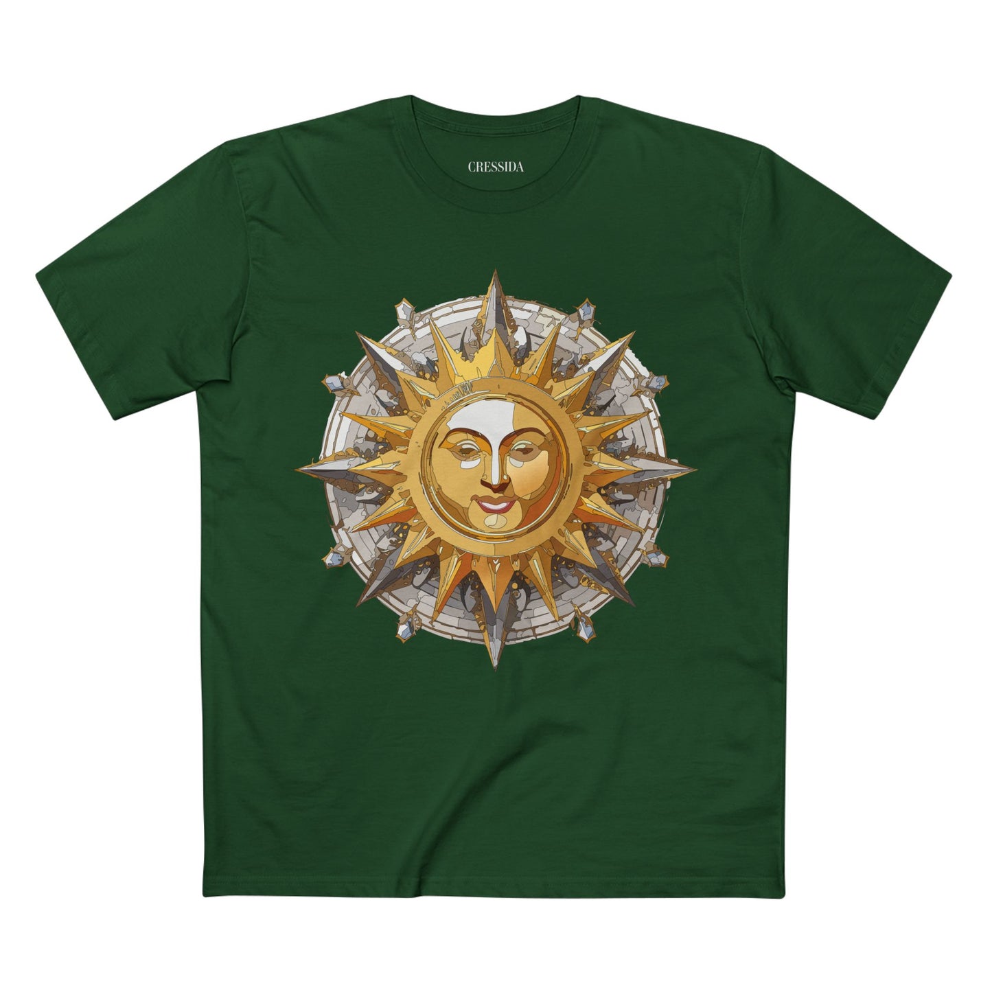 Sun Shirt, Shirt with Sun, Tee Shirt with Gold Sun