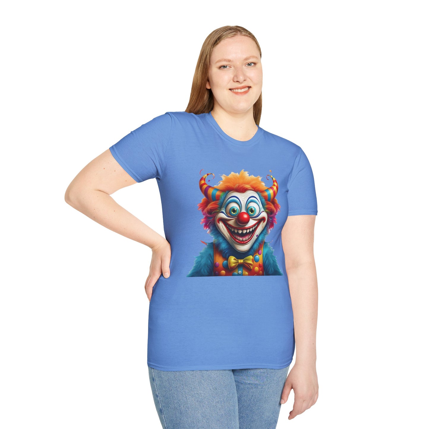 Clown Shirt, T Shirt with Clown, Funny Man Shirt, Tee Shirt with Funny Man, Circus Shirt, Shirt with Circus, Scary Man Shirt, Shirt with Scary Man