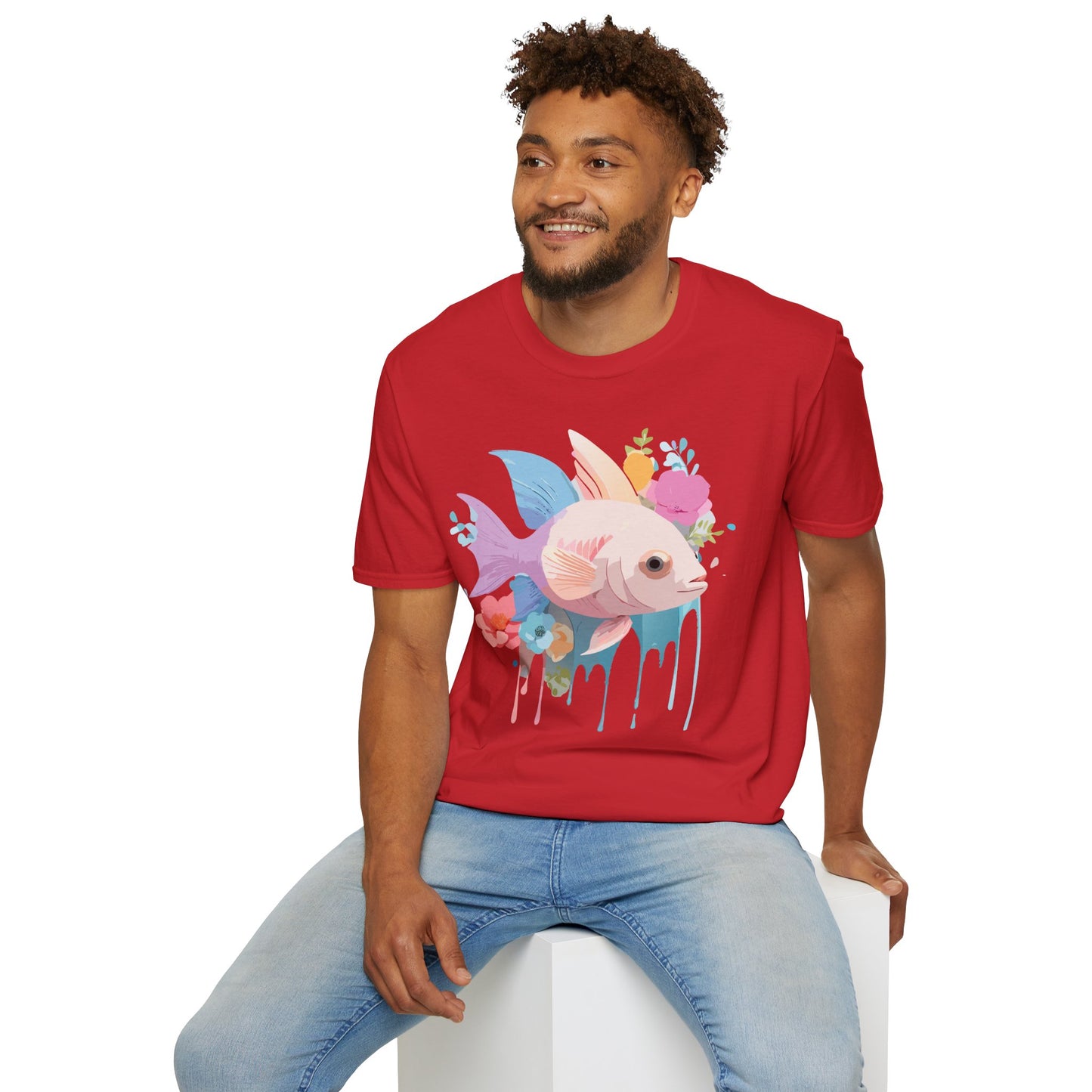 Fish Art Design Shirt, T Shirt with Fish, Graphic Shirt, Tee Shirt with Graphic Design, Shirt with Fish Graphic Art