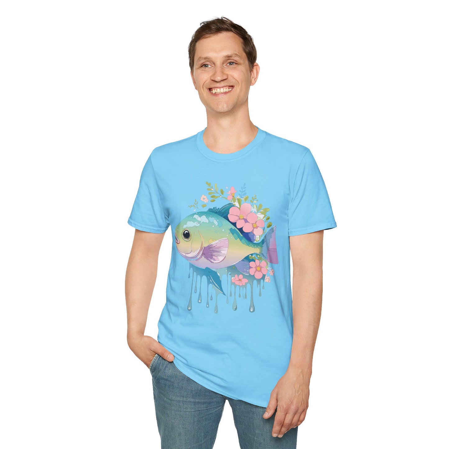 Fish Art Design Shirt, T Shirt with Fish, Graphic Shirt, Tee Shirt with Graphic Design, Shirt with Fish Graphic Art