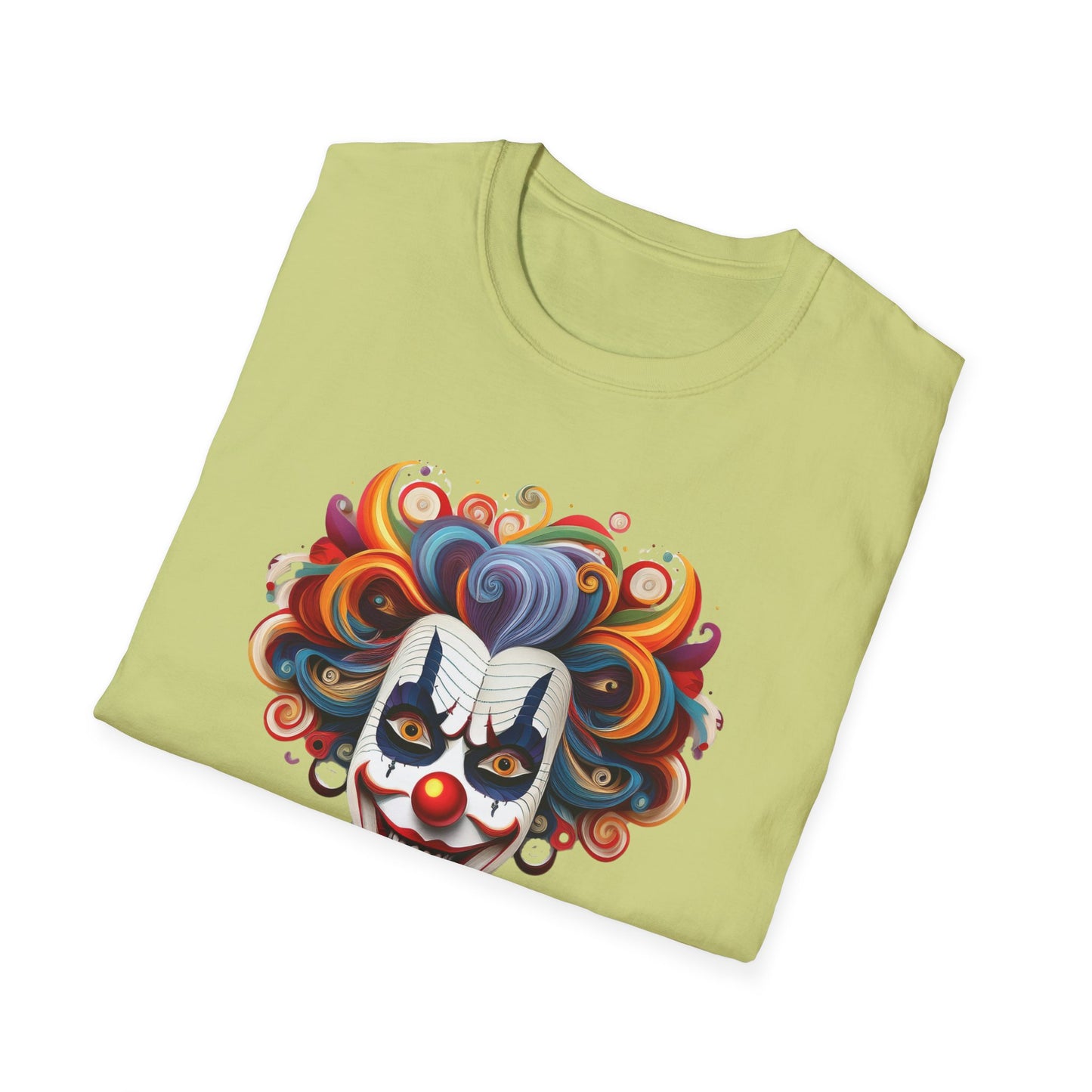 Clown Shirt, T Shirt with Clown, Funny Man Shirt, Tee Shirt with Funny Man, Circus Shirt, Shirt with Circus, Scary Man Shirt, Shirt with Scary Man