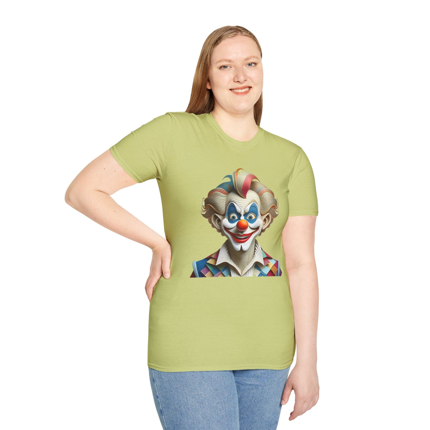Clown Shirt, T Shirt with Clown, Funny Man Shirt, Tee Shirt with Funny Man, Circus Shirt, Shirt with Circus, Scary Man Shirt, Shirt with Scary Man