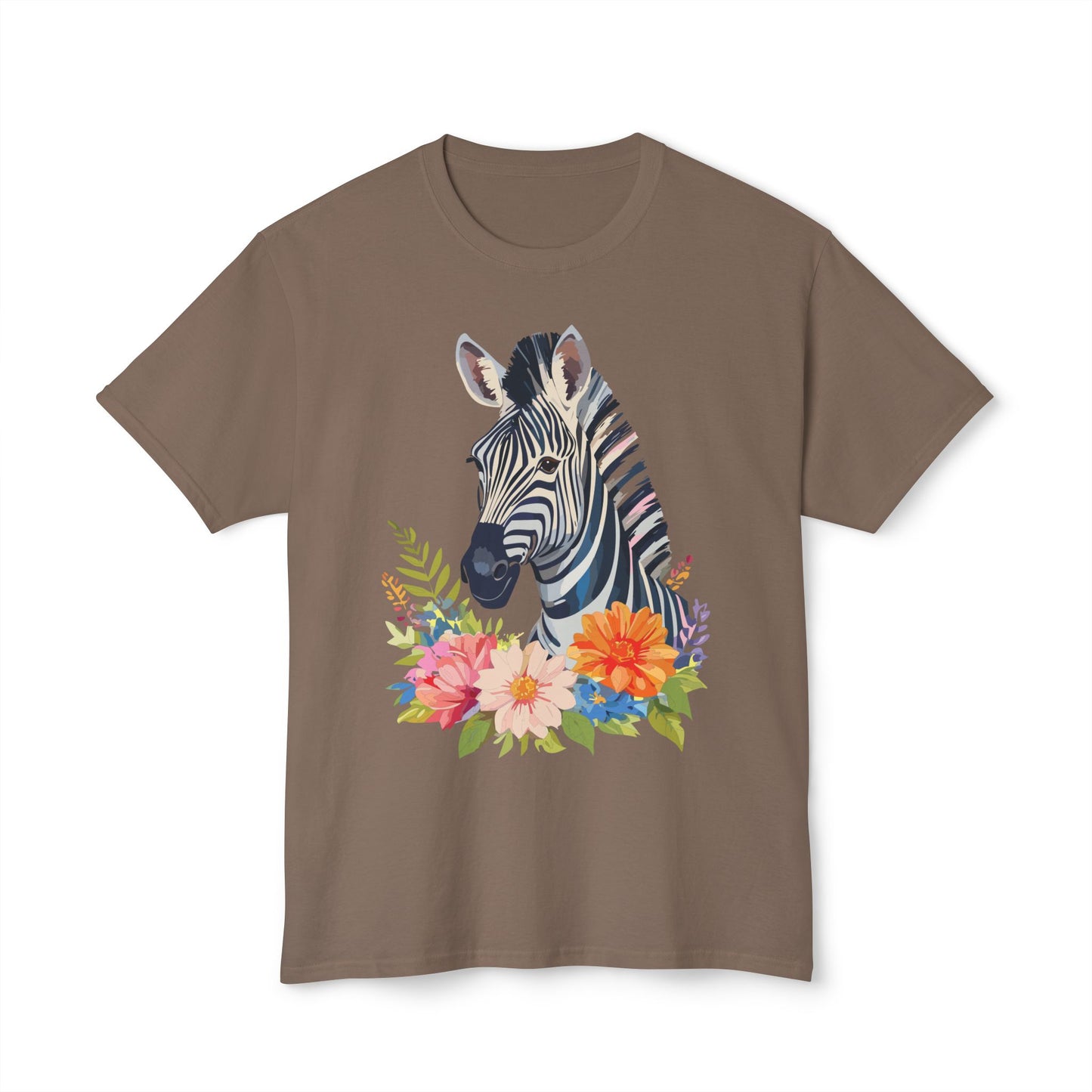 Zebra T-Shirt, Vintage Zebra Tee, Floral Tees, Zebra Art Design Shirt, Tee Shirt with Zebra 6