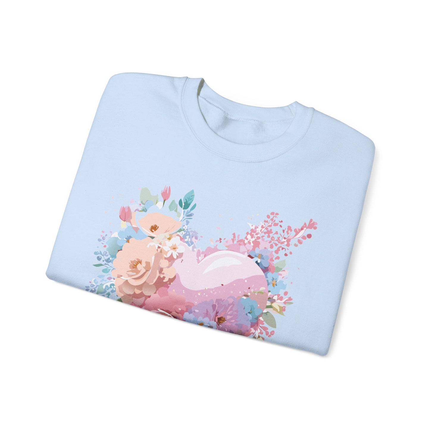 Floral Heart Sweatshirt, Floral Love Sweatshirt, Valentine's Day Sweatshirt, Heart Floral Sweatshirt