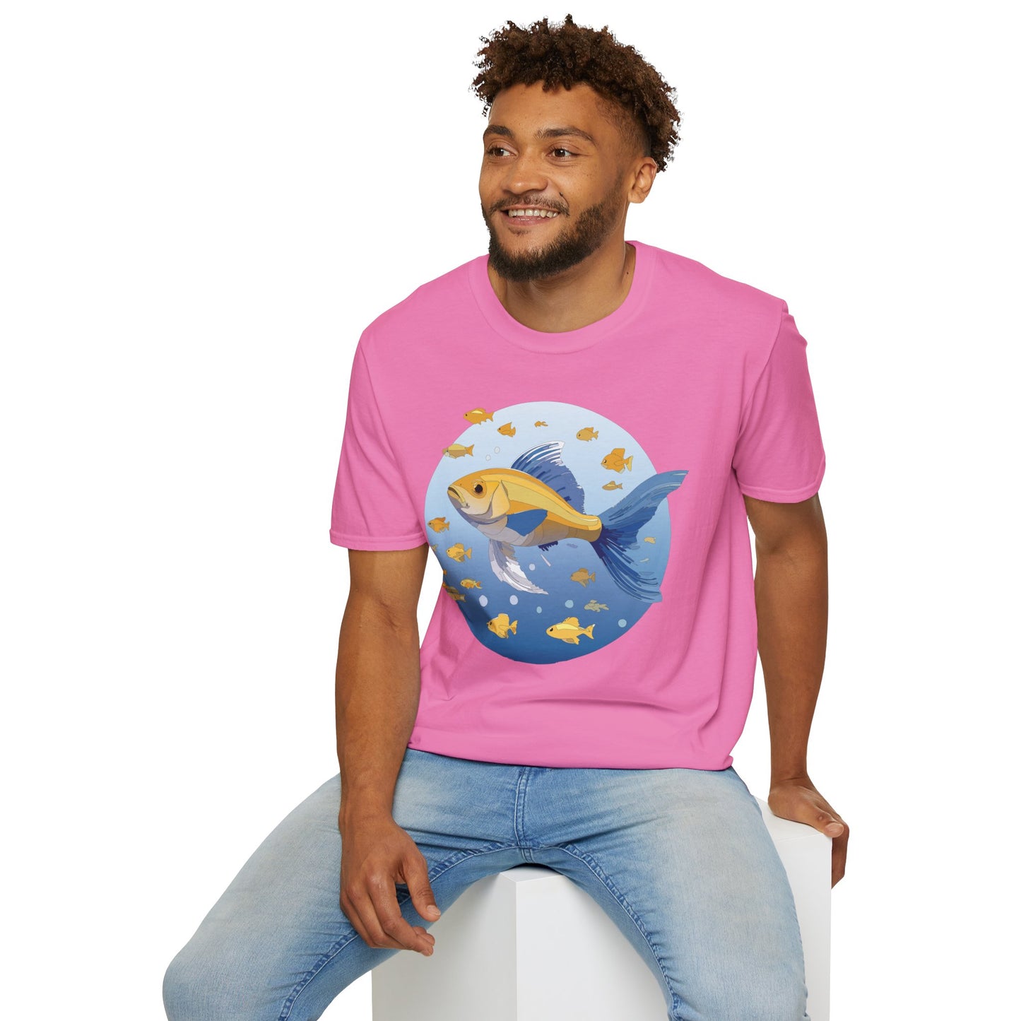 Fish Art Design Shirt, T Shirt with Fish, Graphic Shirt, Tee Shirt with Graphic Design, Shirt with Fish Graphic Art
