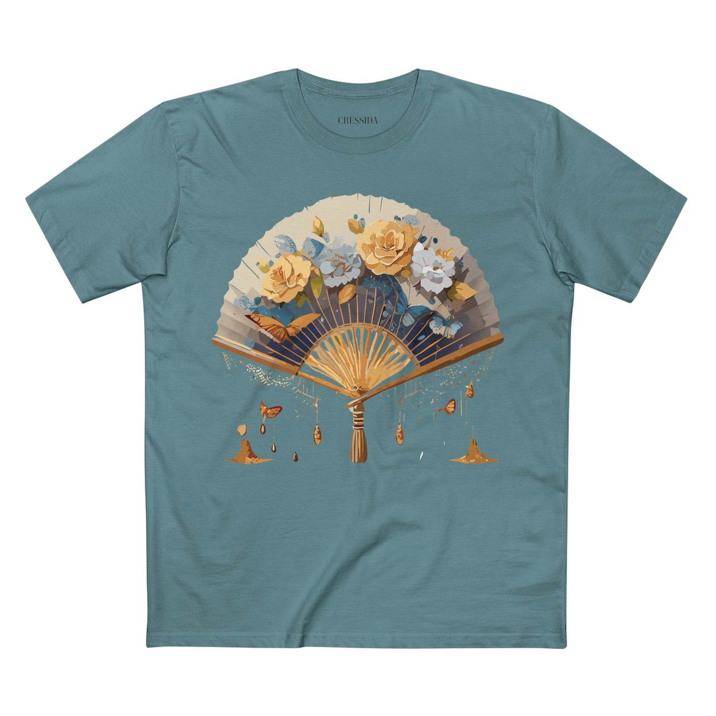Fan shirt, Shirt with Fan, Tee Shirt with Antique Fan