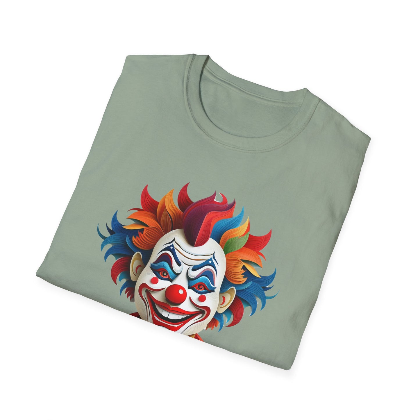 Clown Shirt, T Shirt with Clown, Funny Man Shirt, Tee Shirt with Funny Man, Circus Shirt, Shirt with Circus, Scary Man Shirt, Shirt with Scary Man