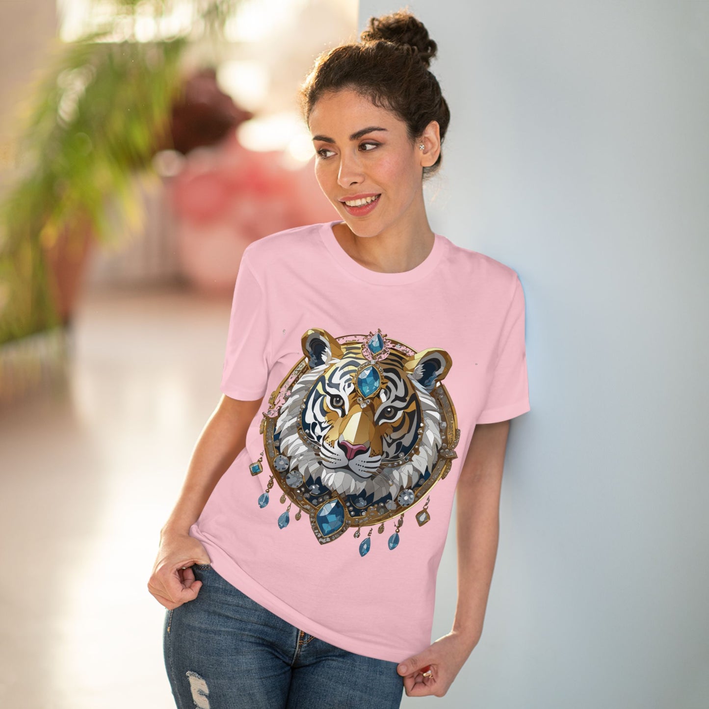 Organic T-shirt with Animals - Tiger