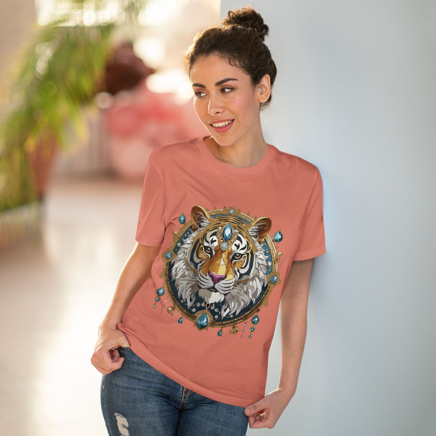 Organic T-shirt with Animals - Tiger