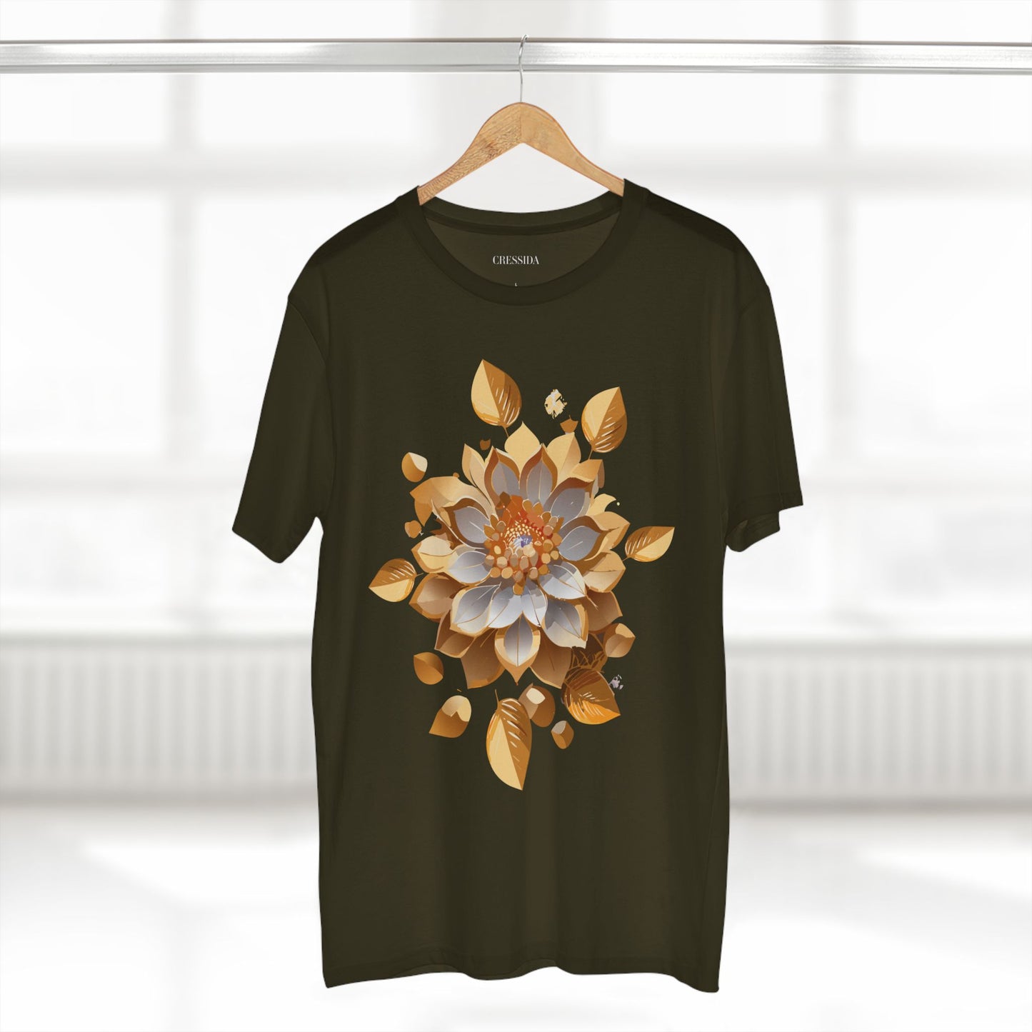 Floral Shirt, Shirt with Flower, Tee Shirt with Antique Flower