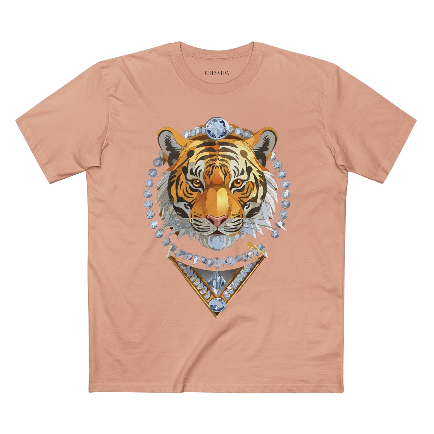Unisex Premium Cotton Tee Shirt Featuring Antique Animal Medallion Art