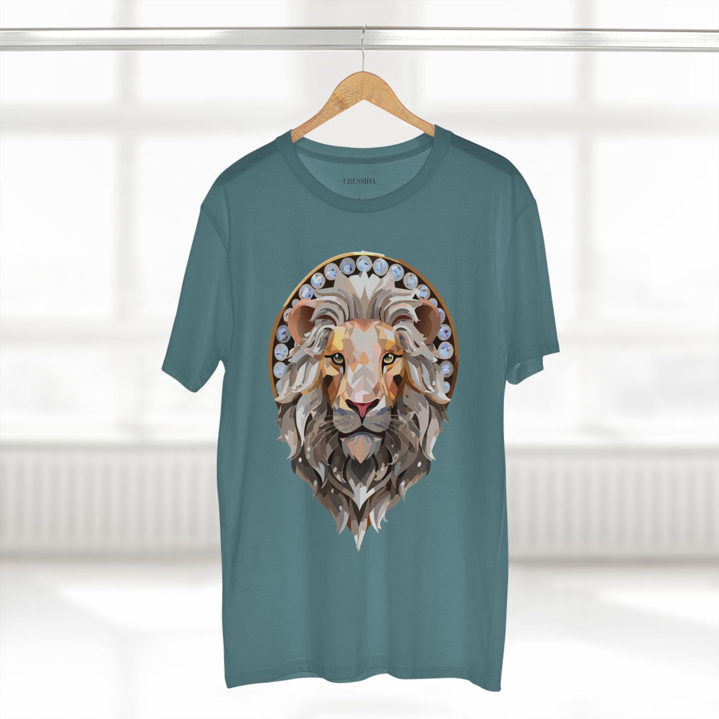 Unisex Animal Print Tee With Antique Medallion Art Design Graphic