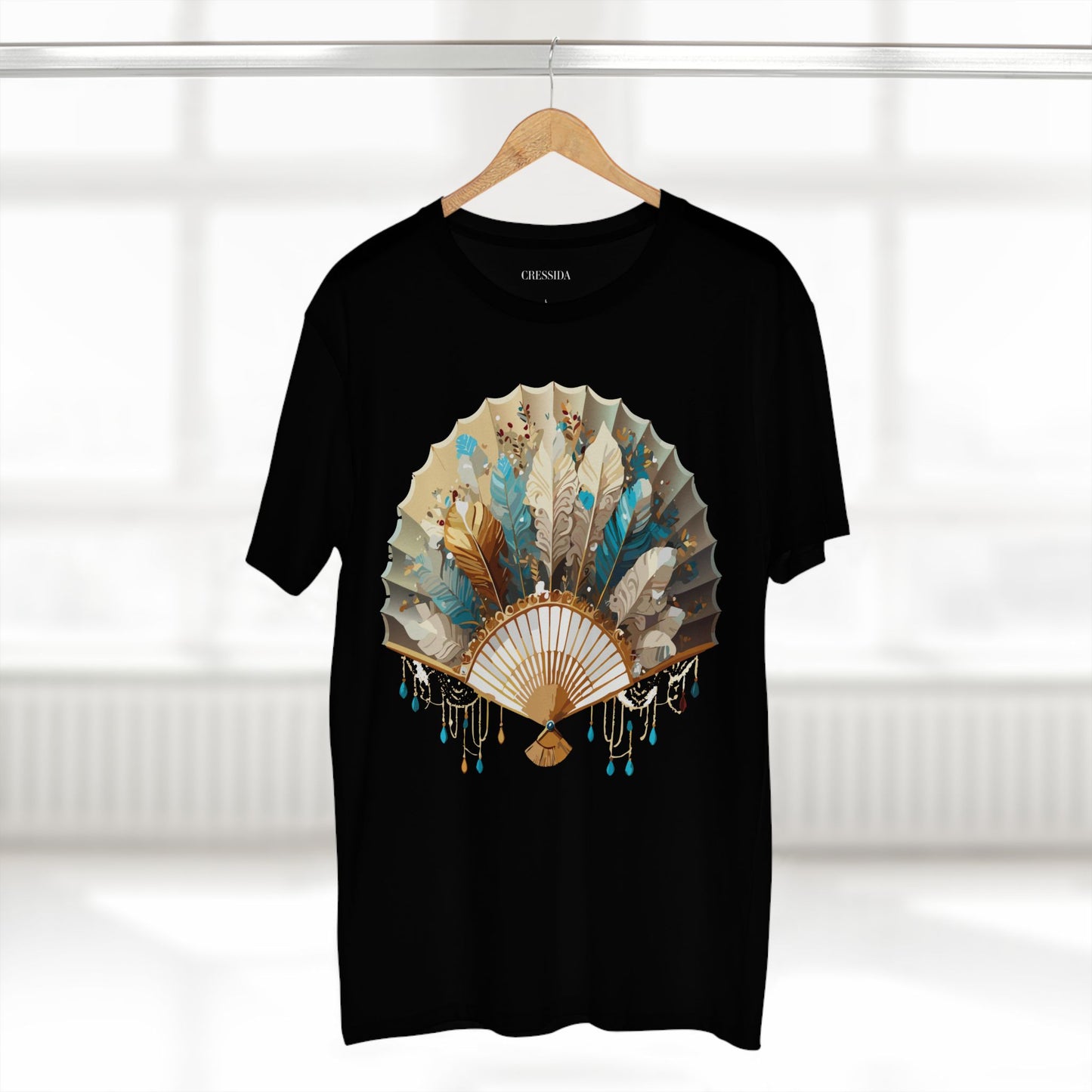 Fan shirt, Shirt with Fan, Tee Shirt with Antique Fan