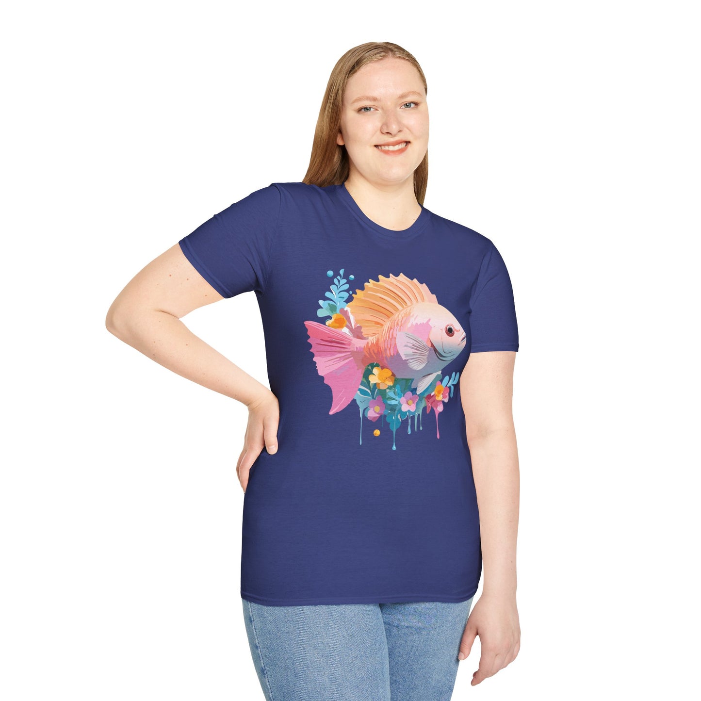 Fish Art Design Shirt, T Shirt with Fish, Graphic Shirt, Tee Shirt with Graphic Design, Shirt with Fish Graphic Art