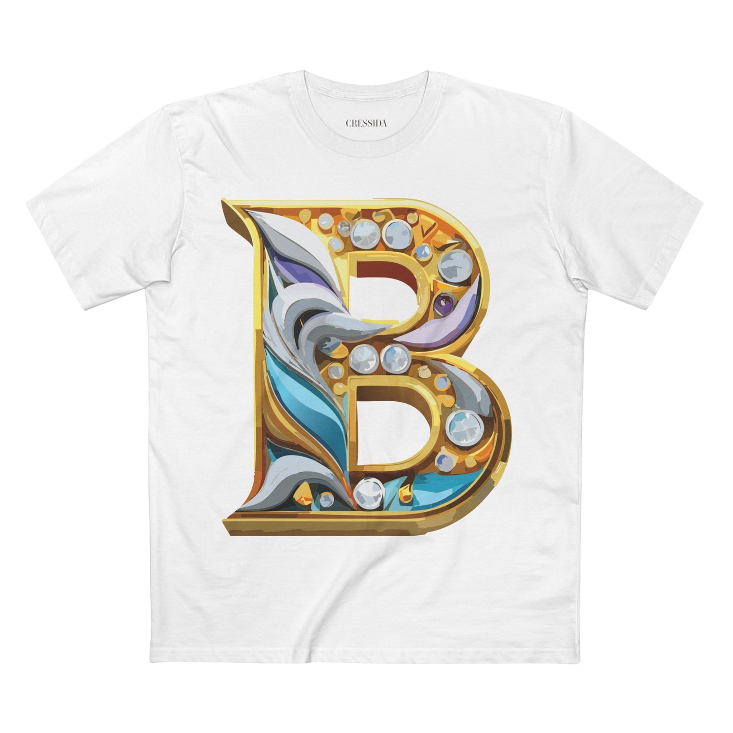 Letter Shirt, Shirt with Letters, Tee Shirt with Gold Letters